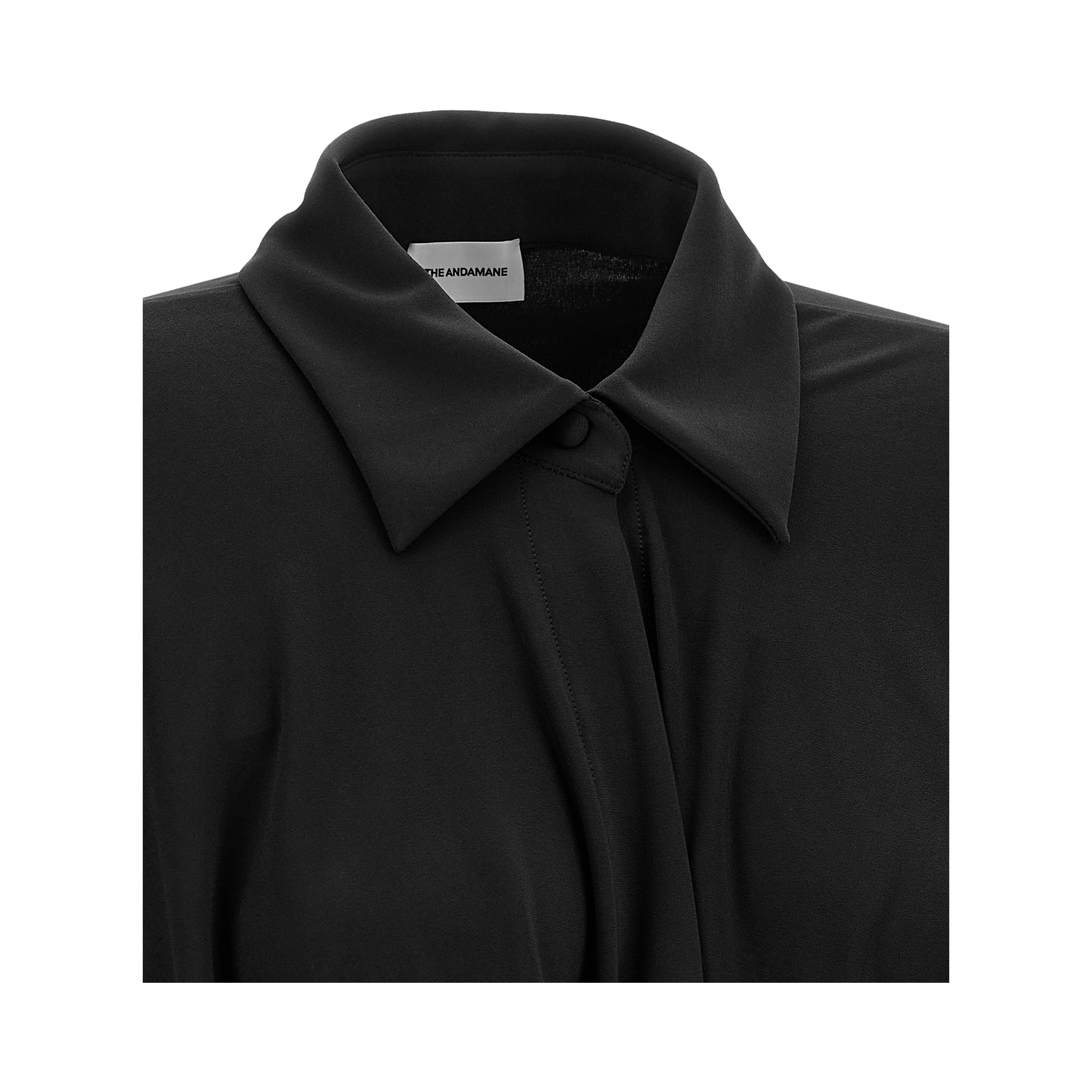 Black Polyester Short Dress