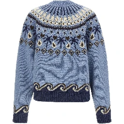 Blue Virgin Wool Cardigan