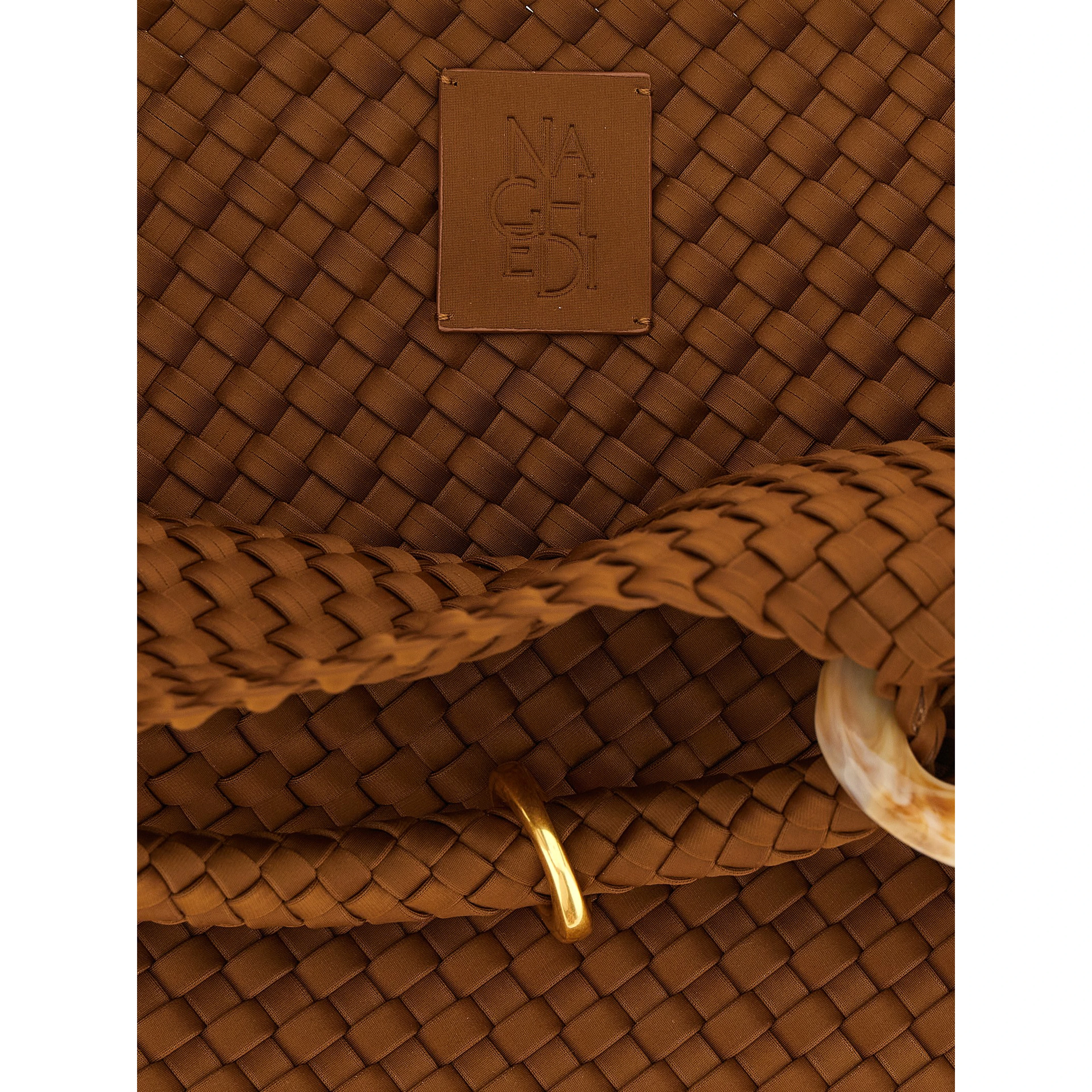 Brown Nylon Handbag