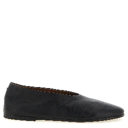 Black Calfskin Ballet Flats