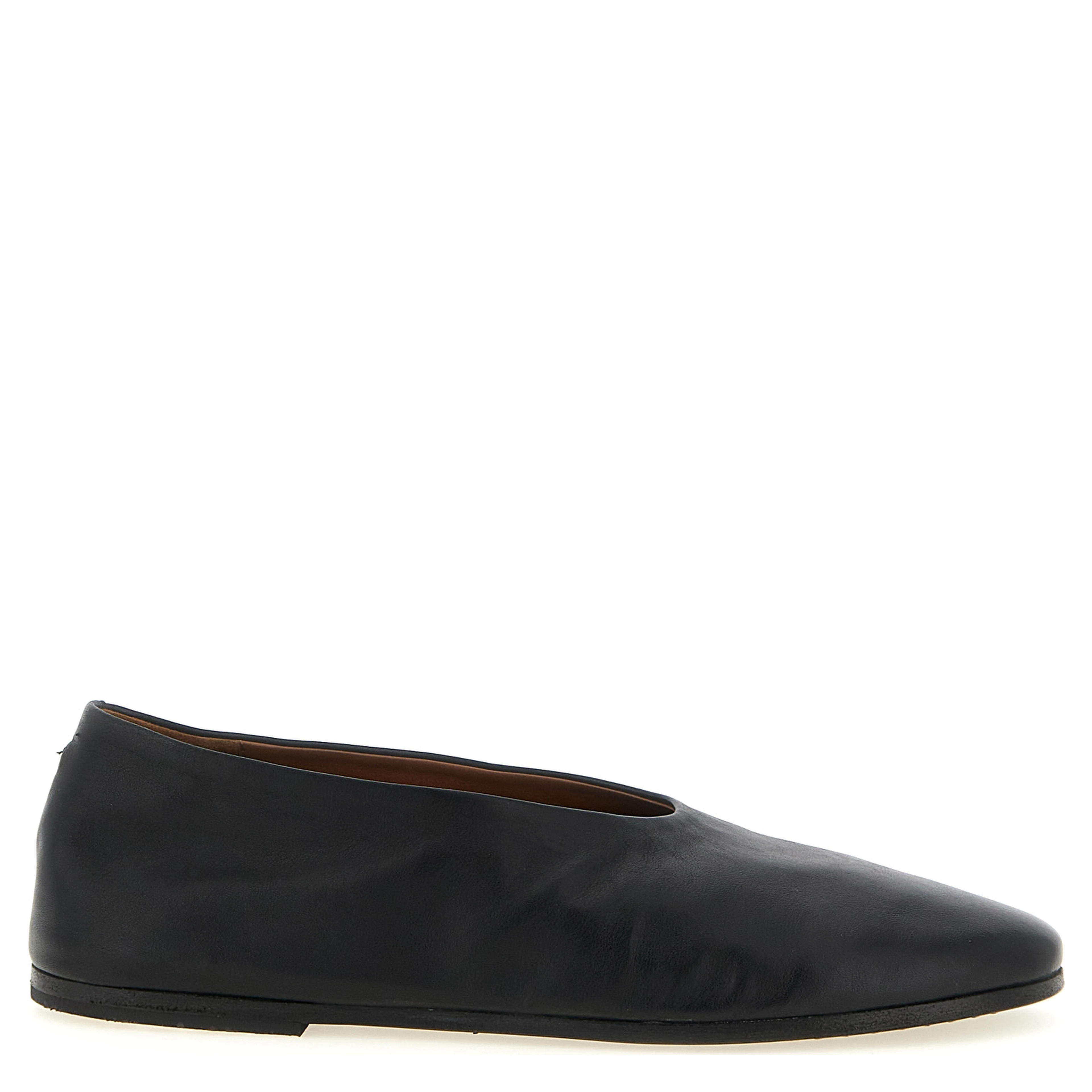 Black Calfskin Ballet Flats