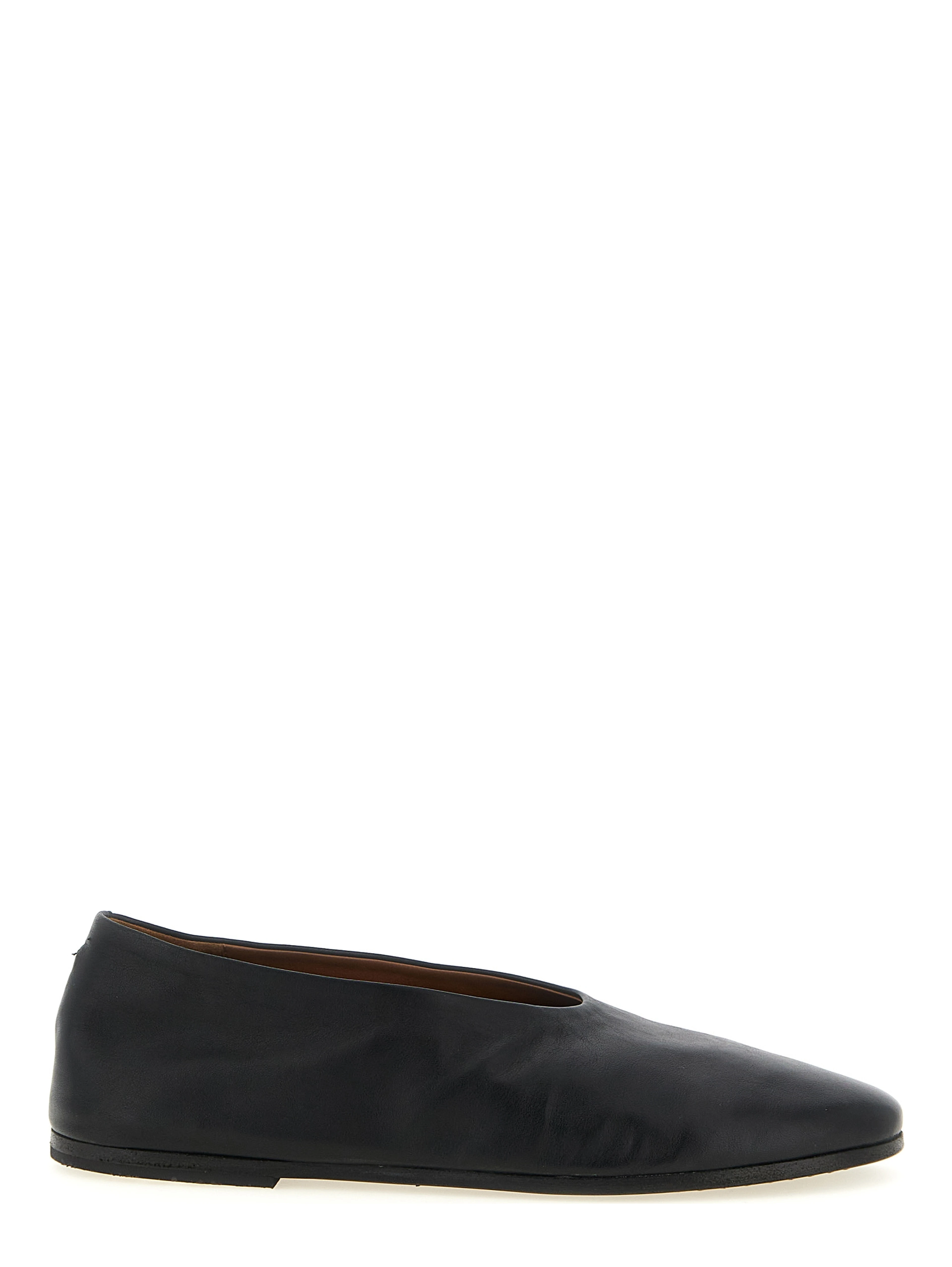 Black Calfskin Ballet Flats