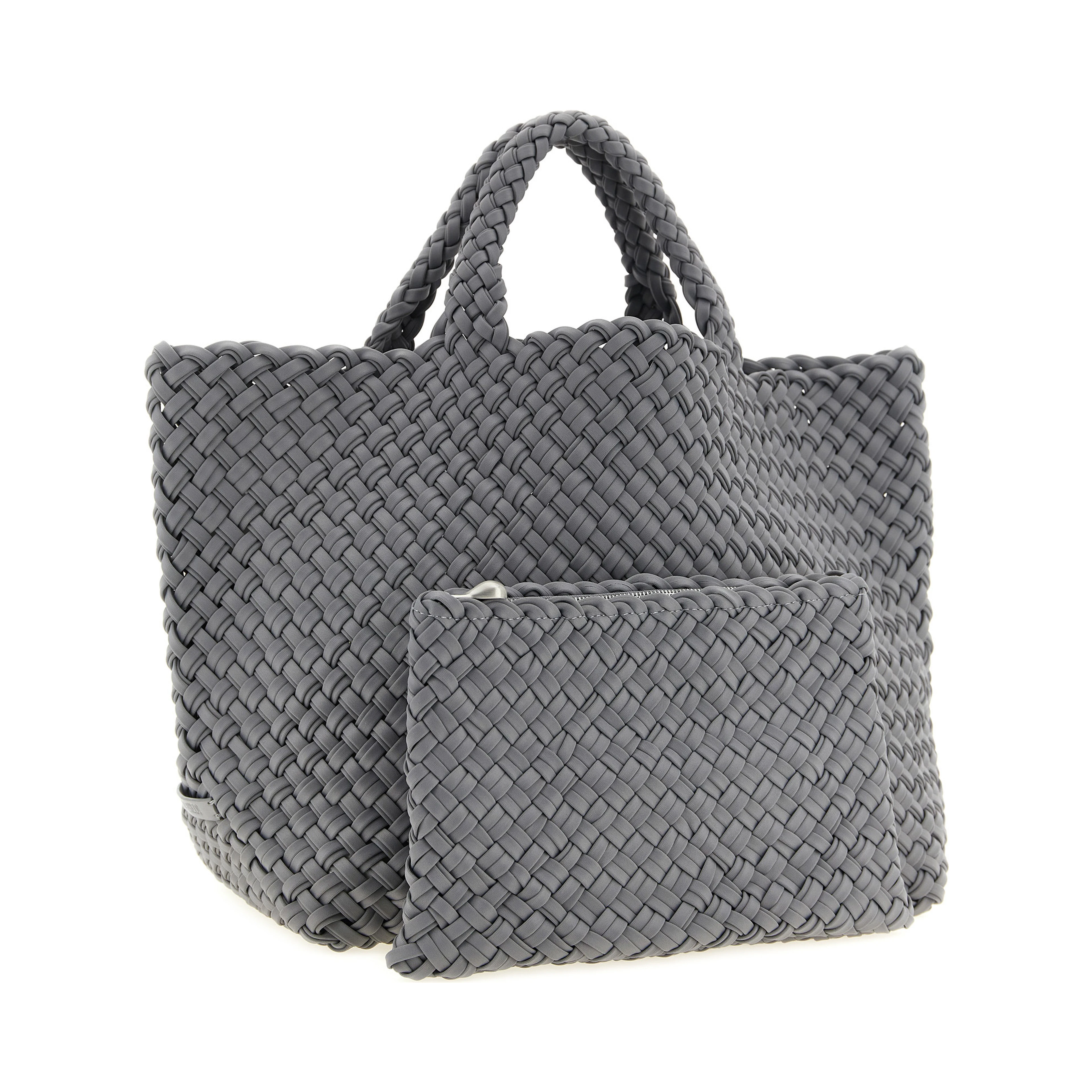 Gray Nylon Tote Bag