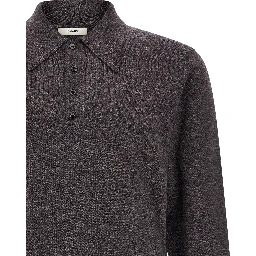 Brown Wool Polo Shirt