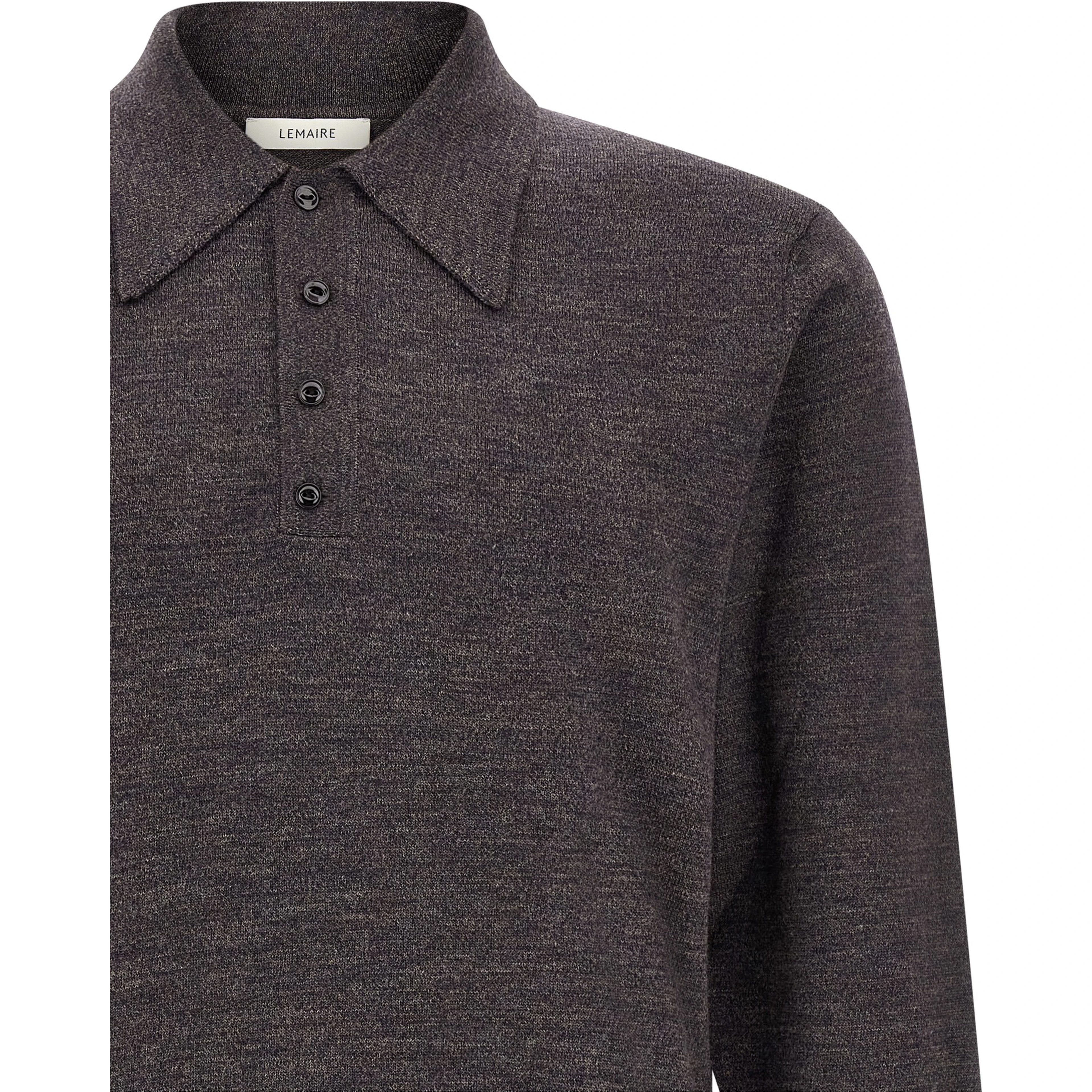 Brown Wool Polo Shirt
