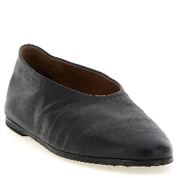 Black Calfskin Ballet Flats