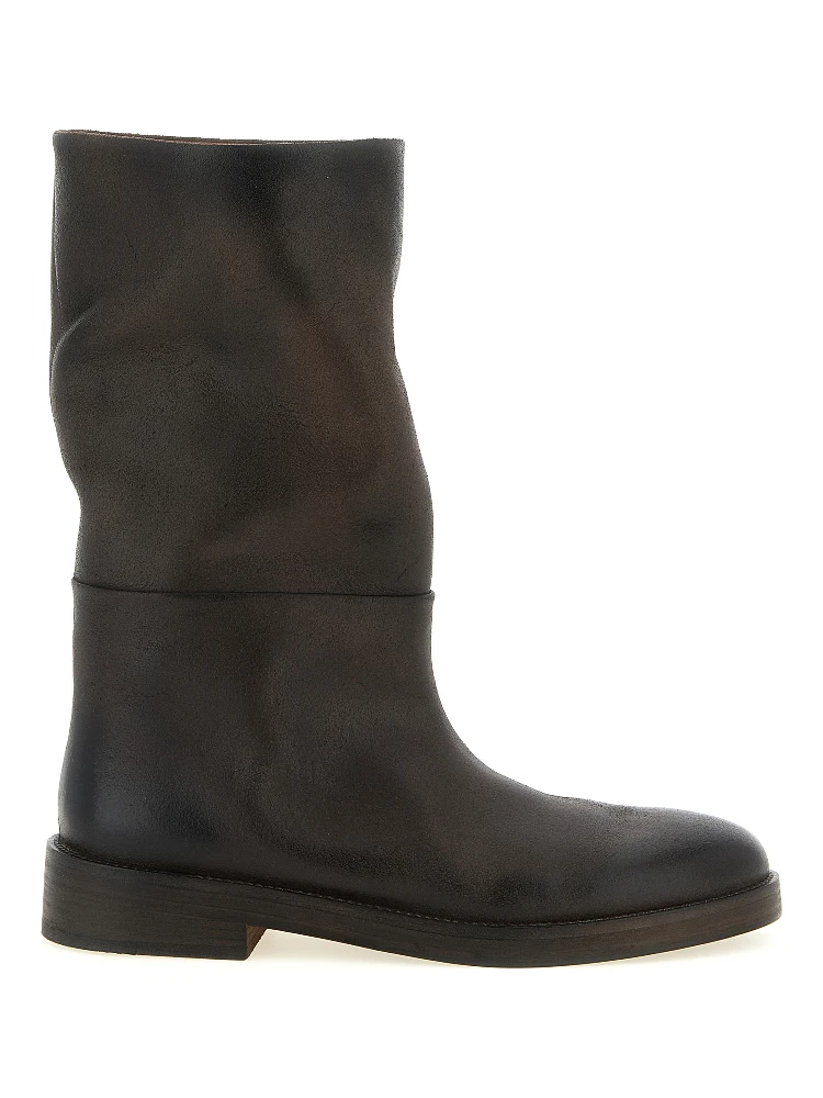 Brown Calfskin Over The Knee