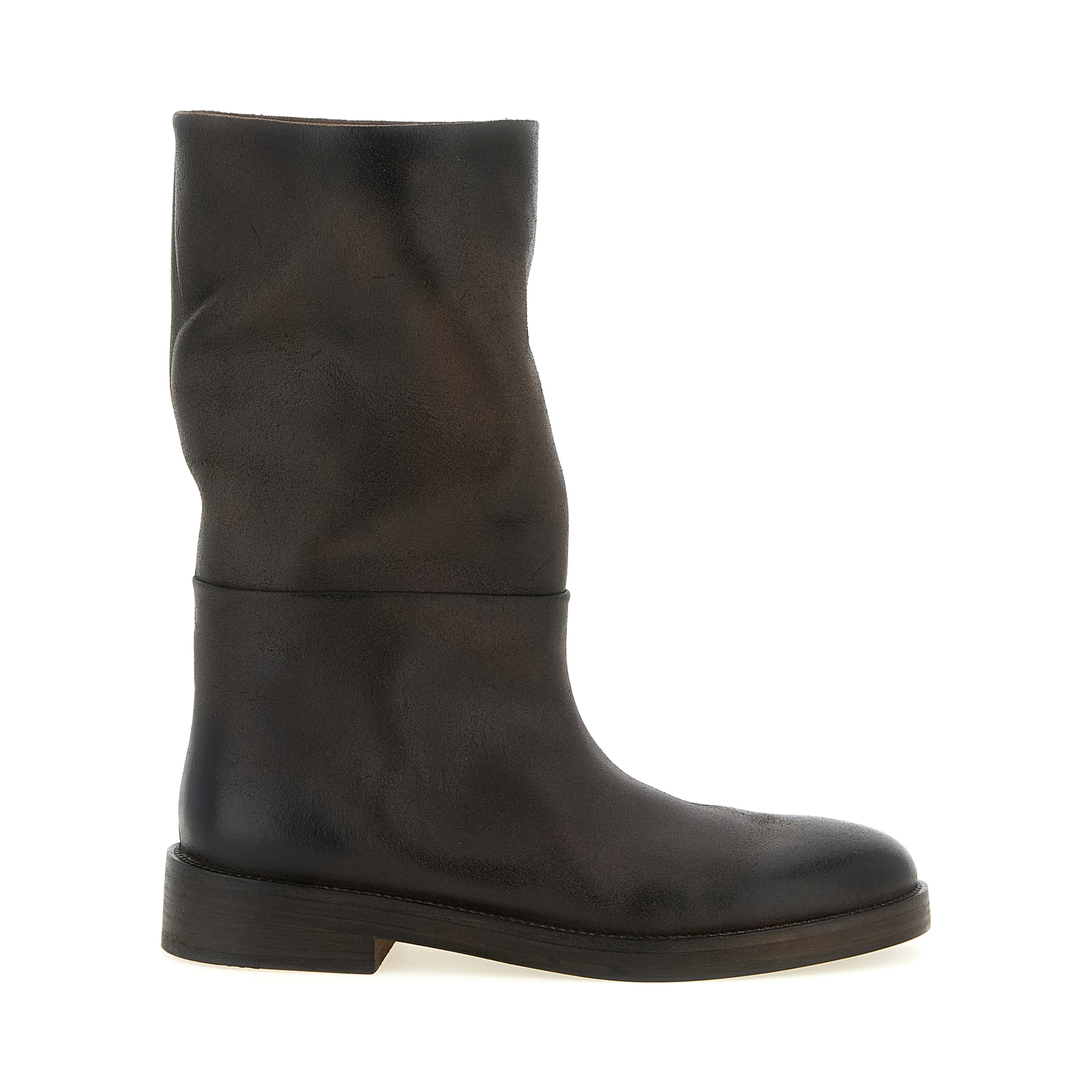 Brown Calfskin Over The Knee