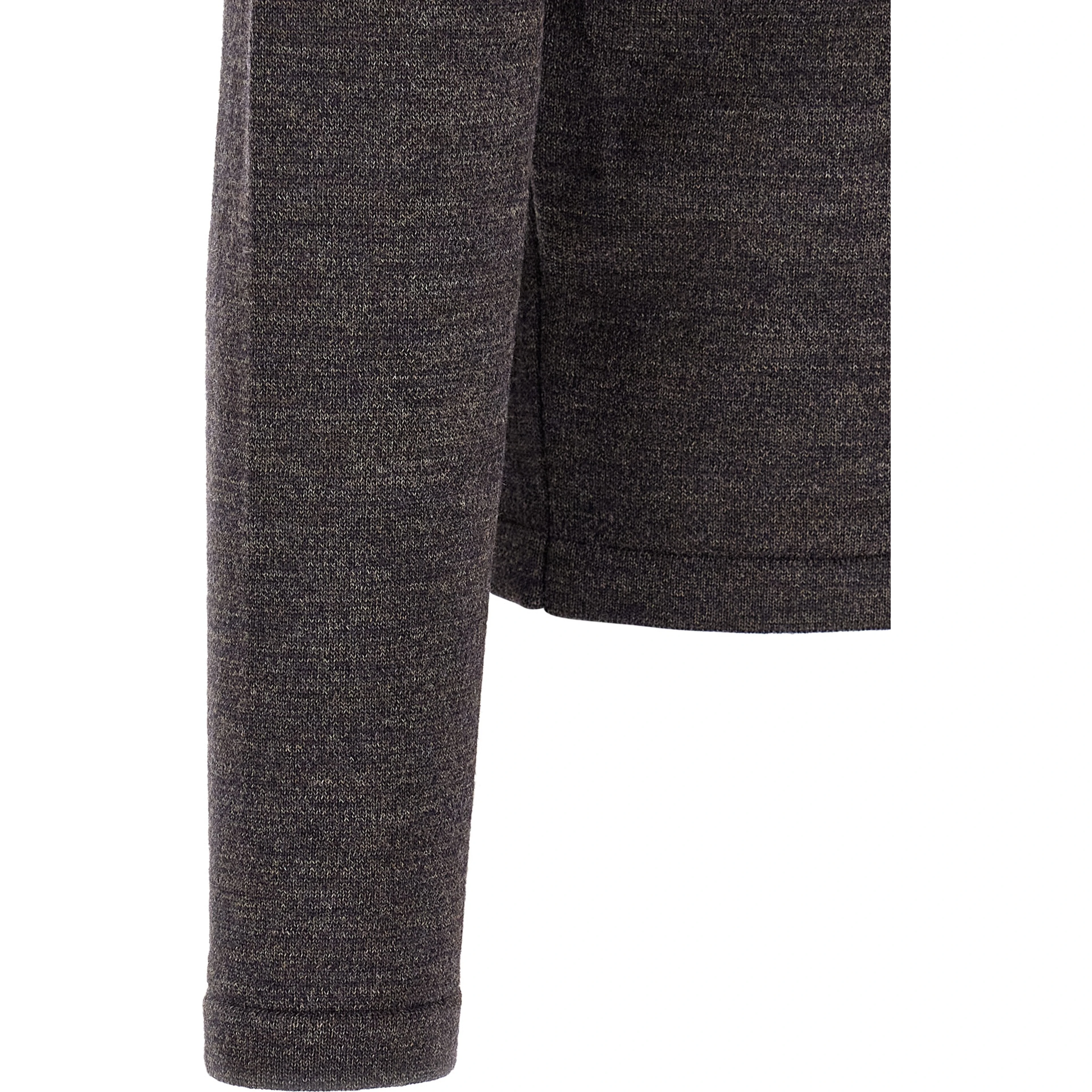 Brown Wool Polo Shirt