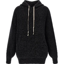 Black Marabou Sweatshirt