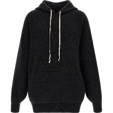 Black Marabou Sweatshirt