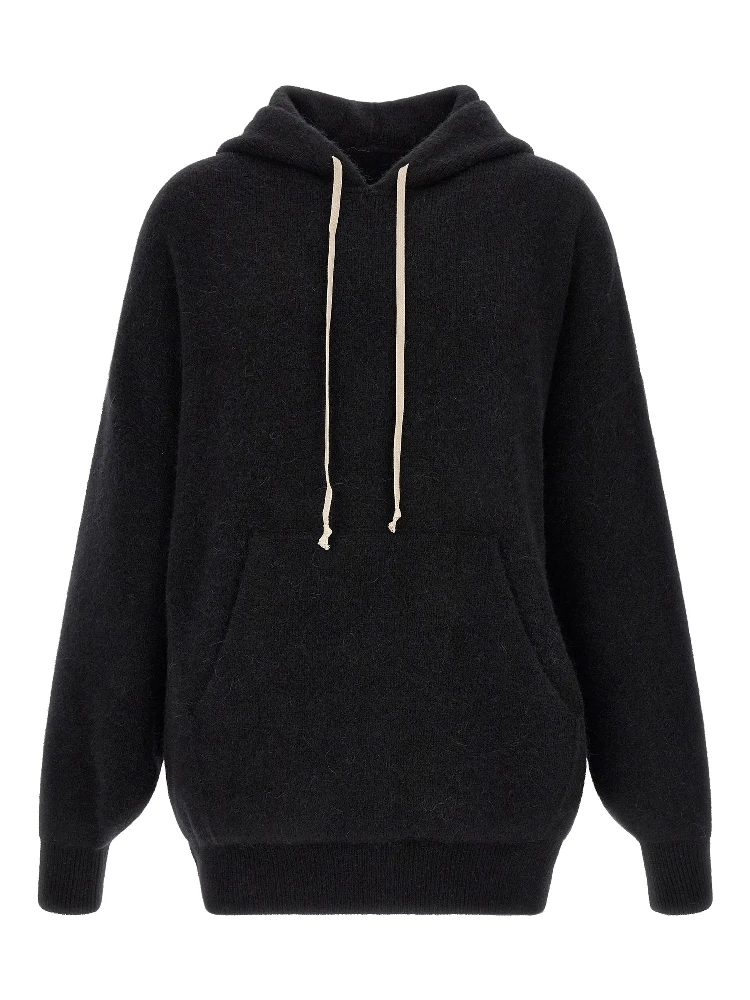 Black Marabou Sweatshirt