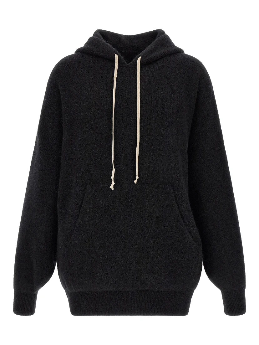 Black Marabou Sweatshirt