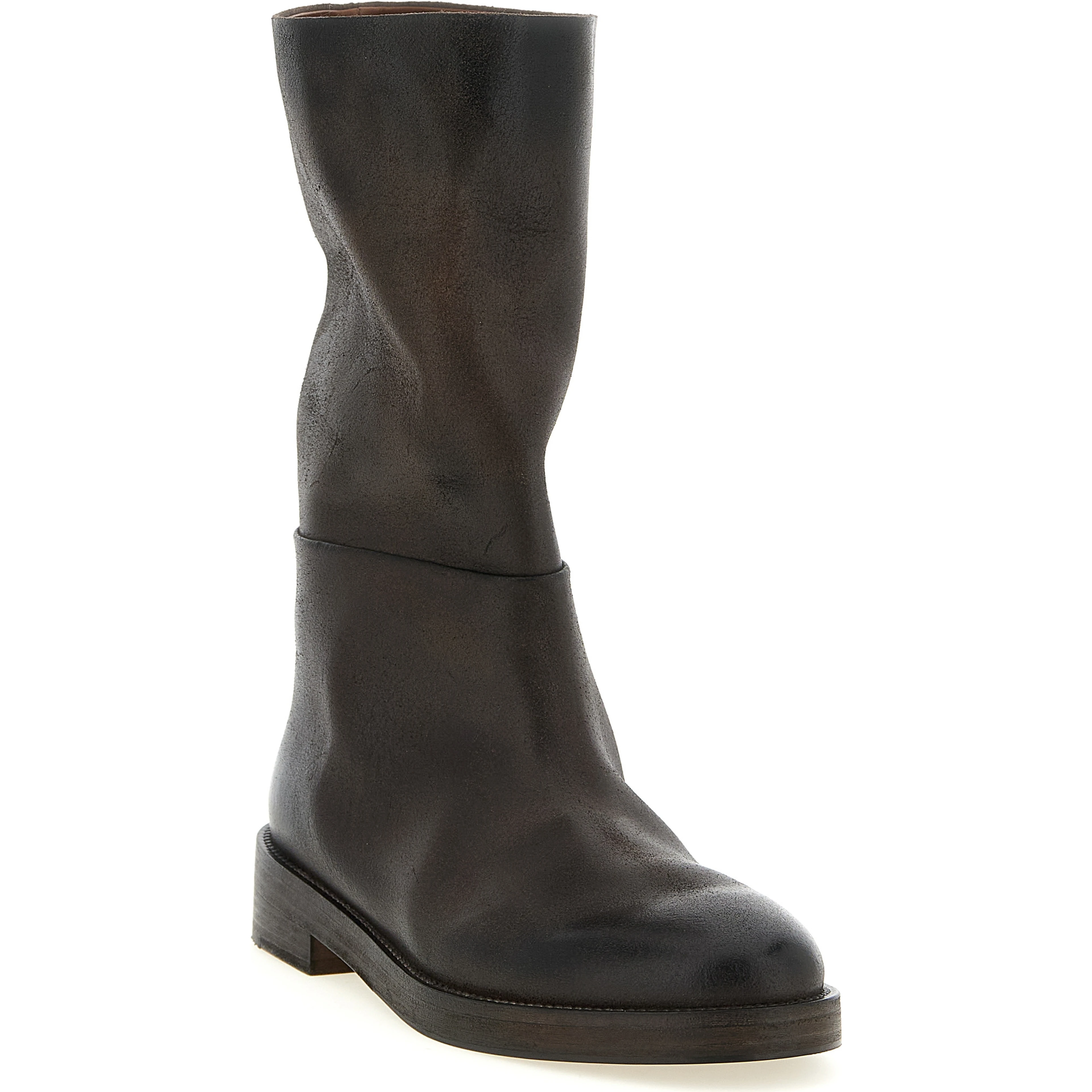 Brown Calfskin Over The Knee