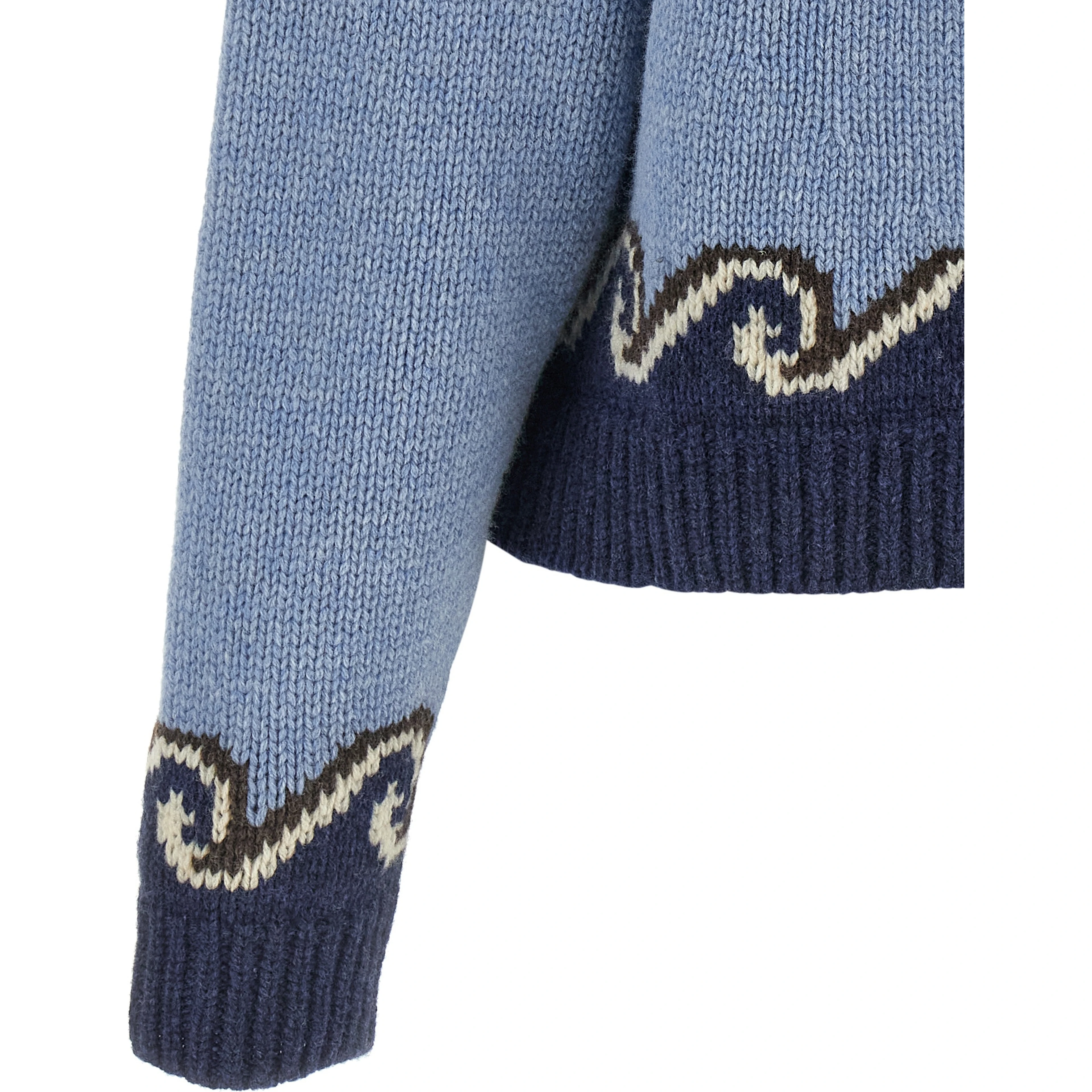 Blue Virgin Wool Cardigan