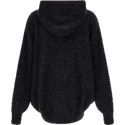 Black Marabou Sweatshirt