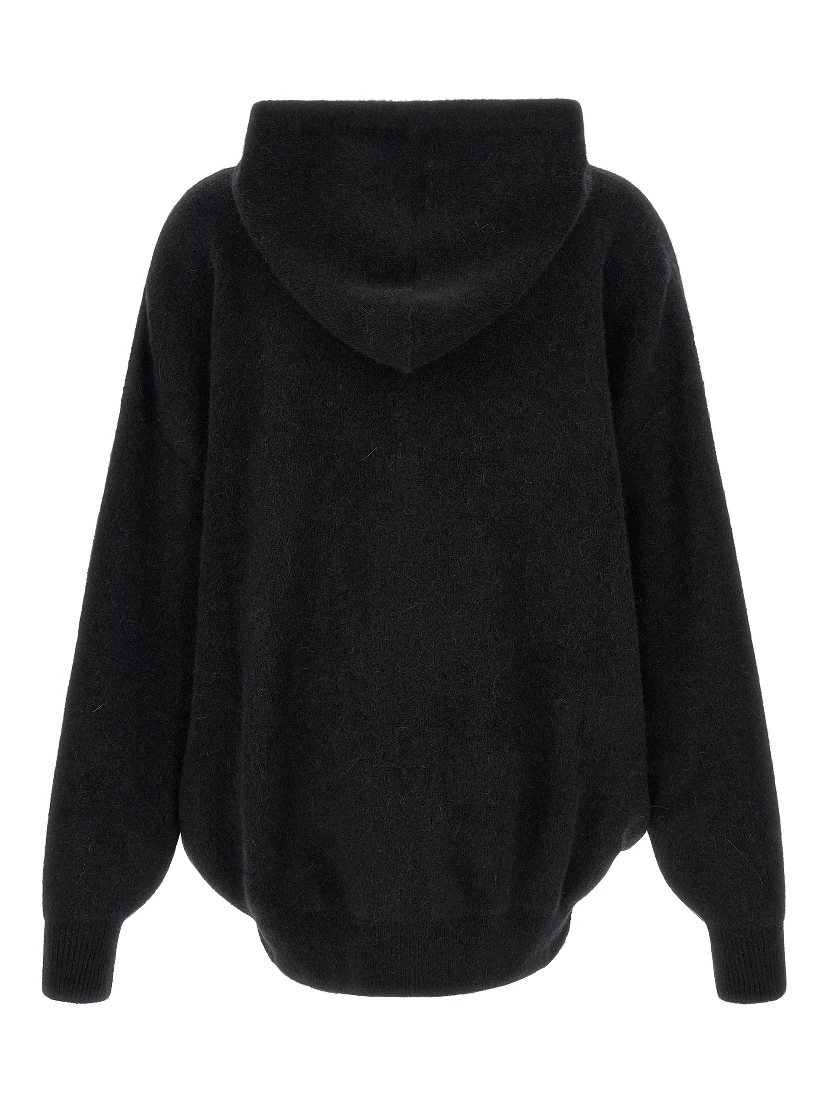 Black Marabou Sweatshirt