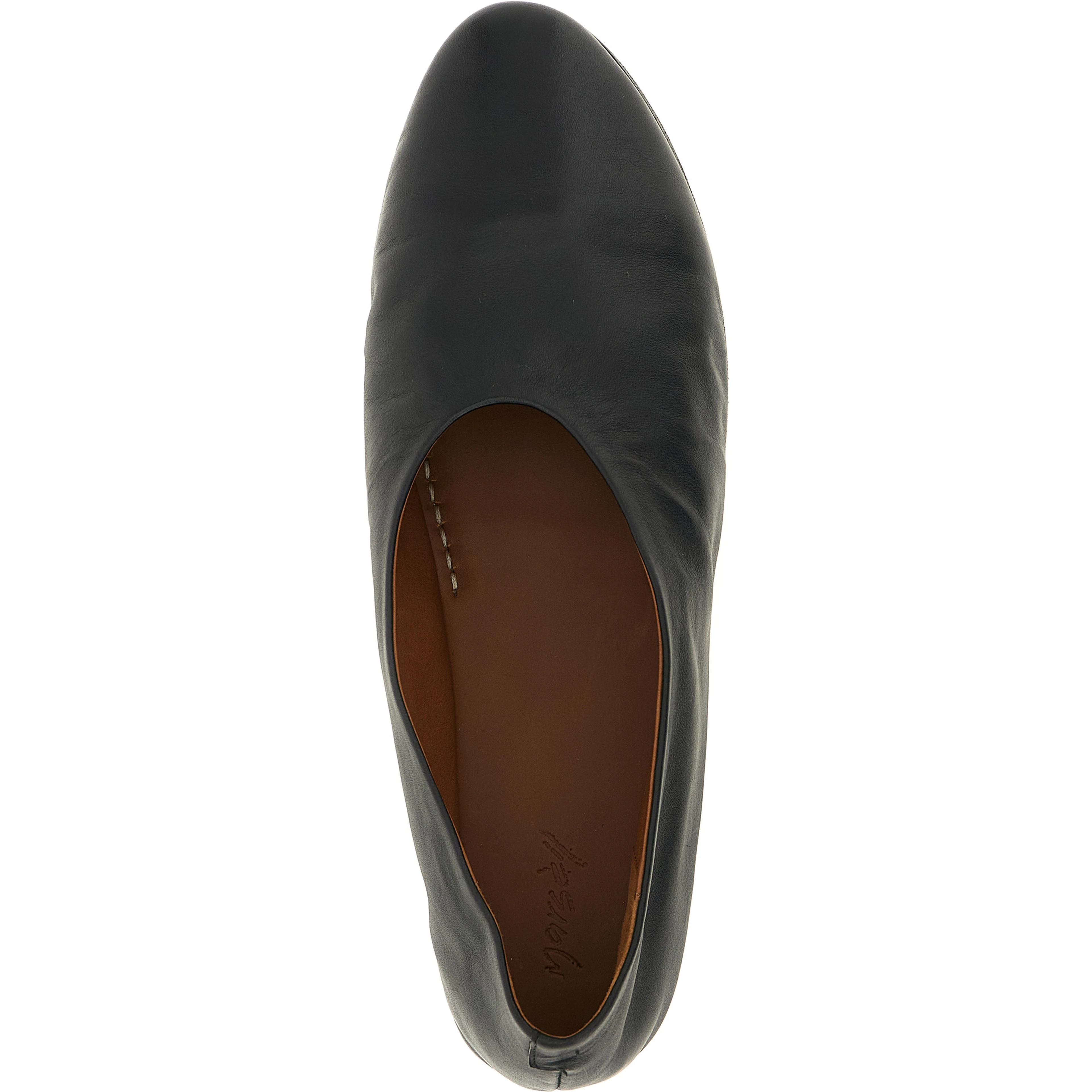 Black Calfskin Ballet Flats