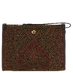 Multicolor Polyester Clutch Bag