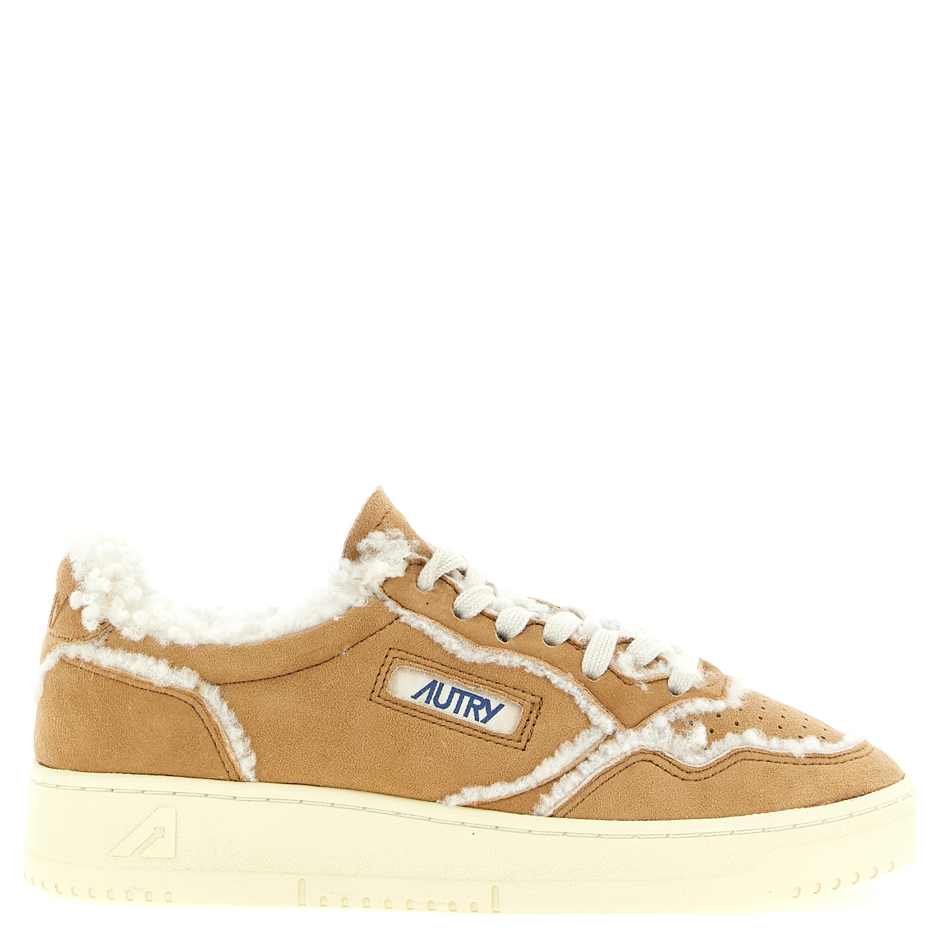 Brown Lambskin Low Top Sneakers