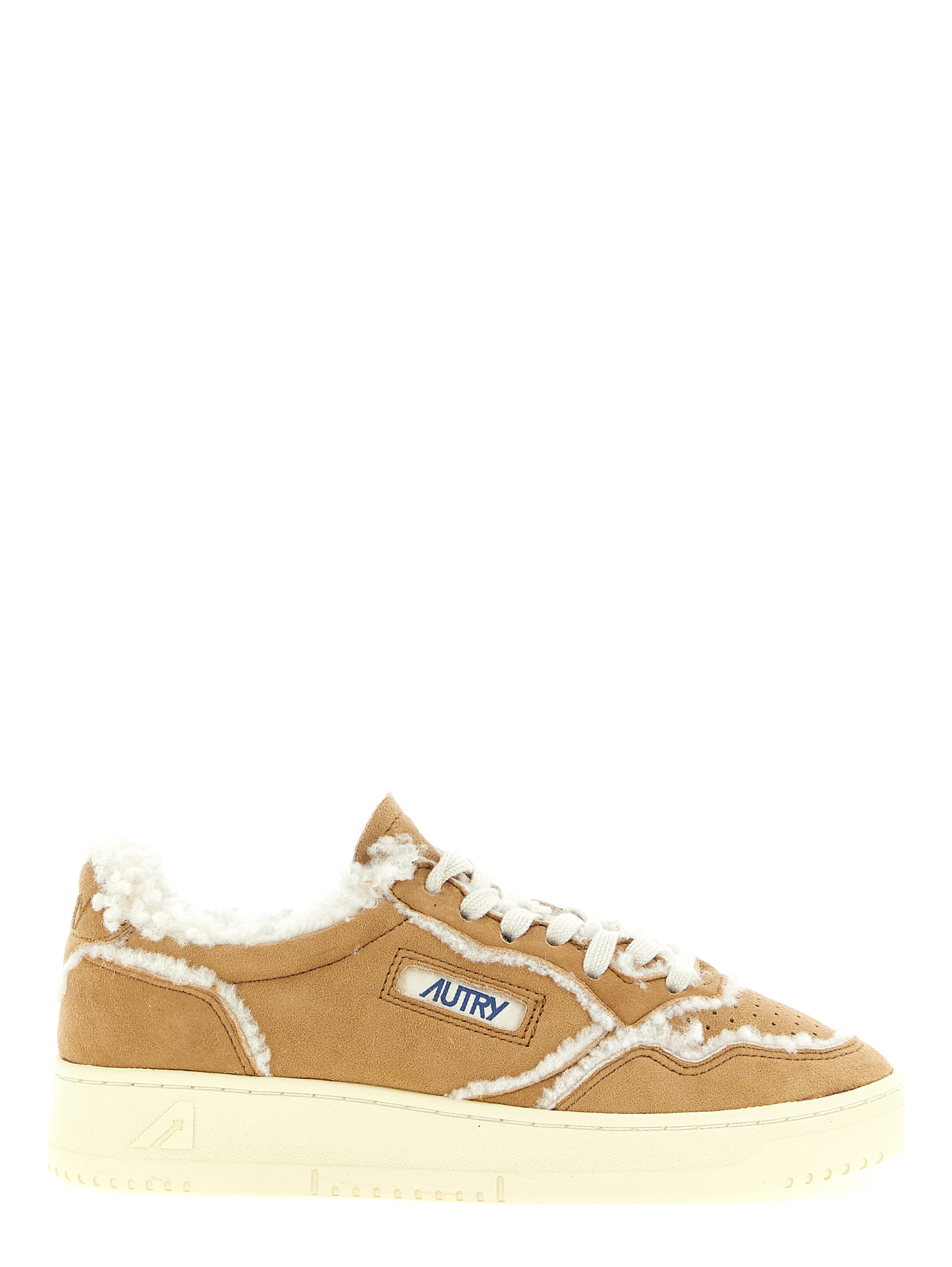Brown Lambskin Low Top Sneakers