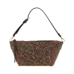 Brown Cotton Crossbody Bag