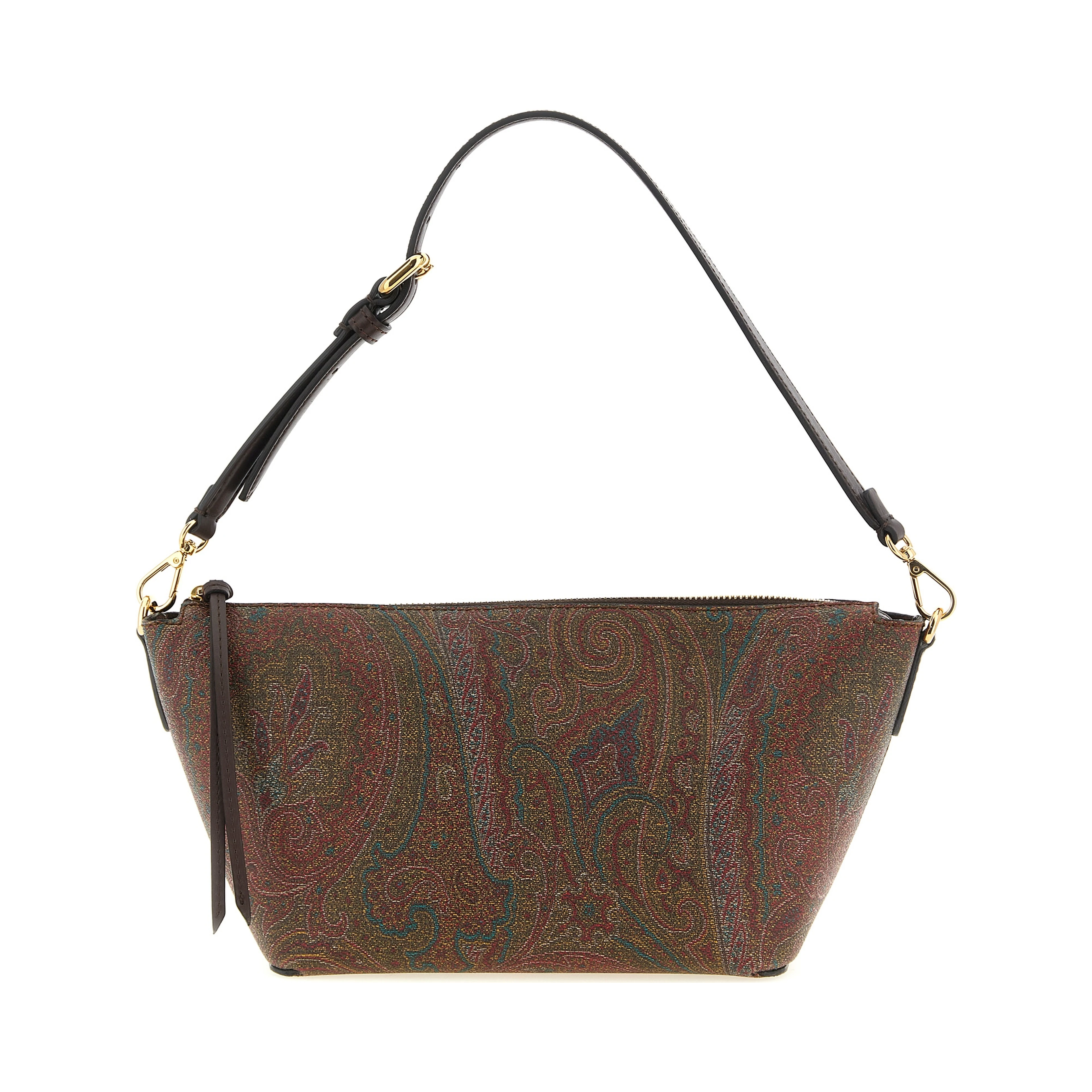 Brown Cotton Crossbody Bag