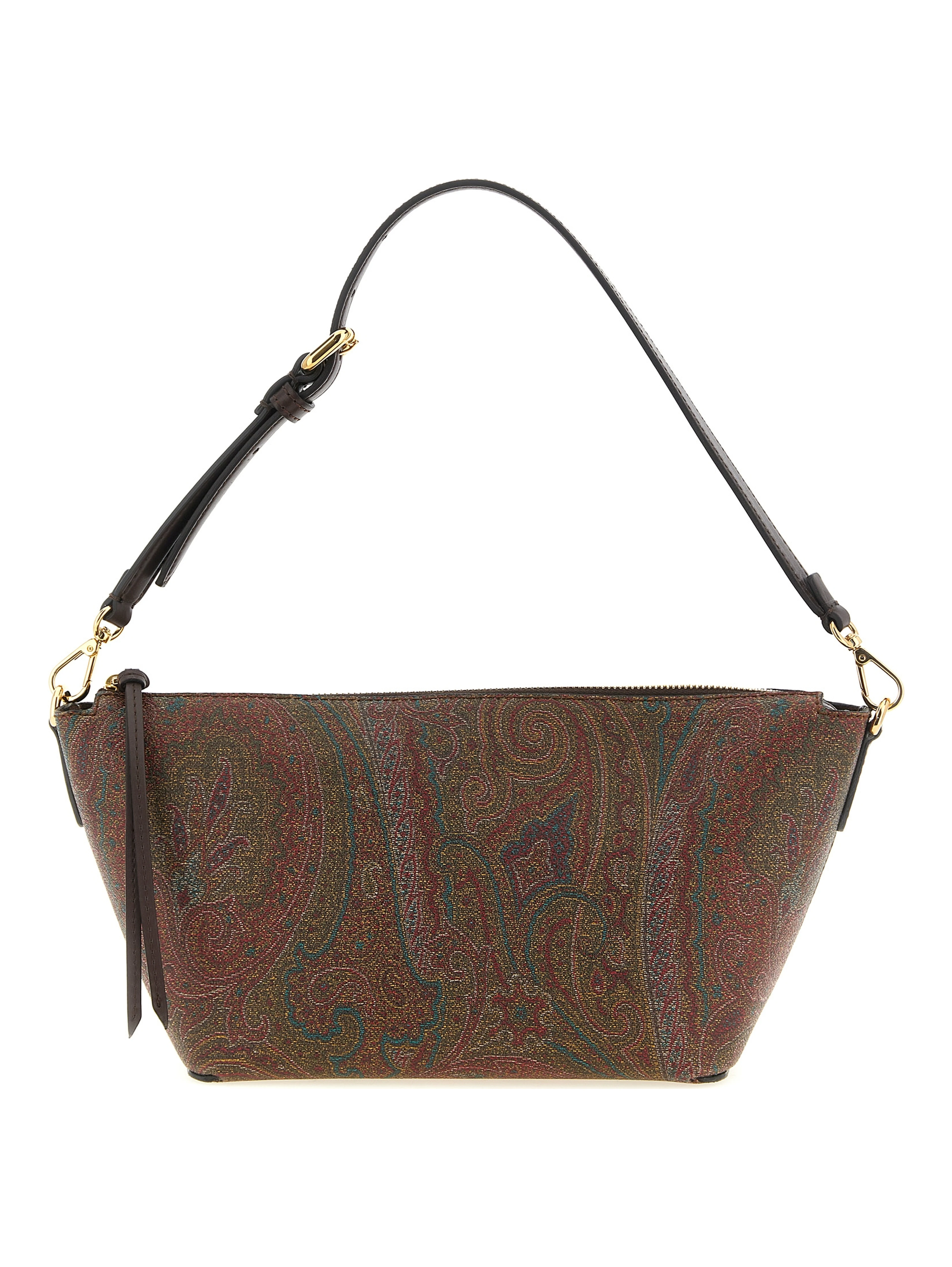 Brown Cotton Crossbody Bag