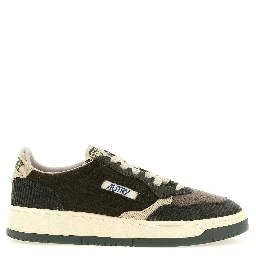 Brown Textile Low Top Sneakers