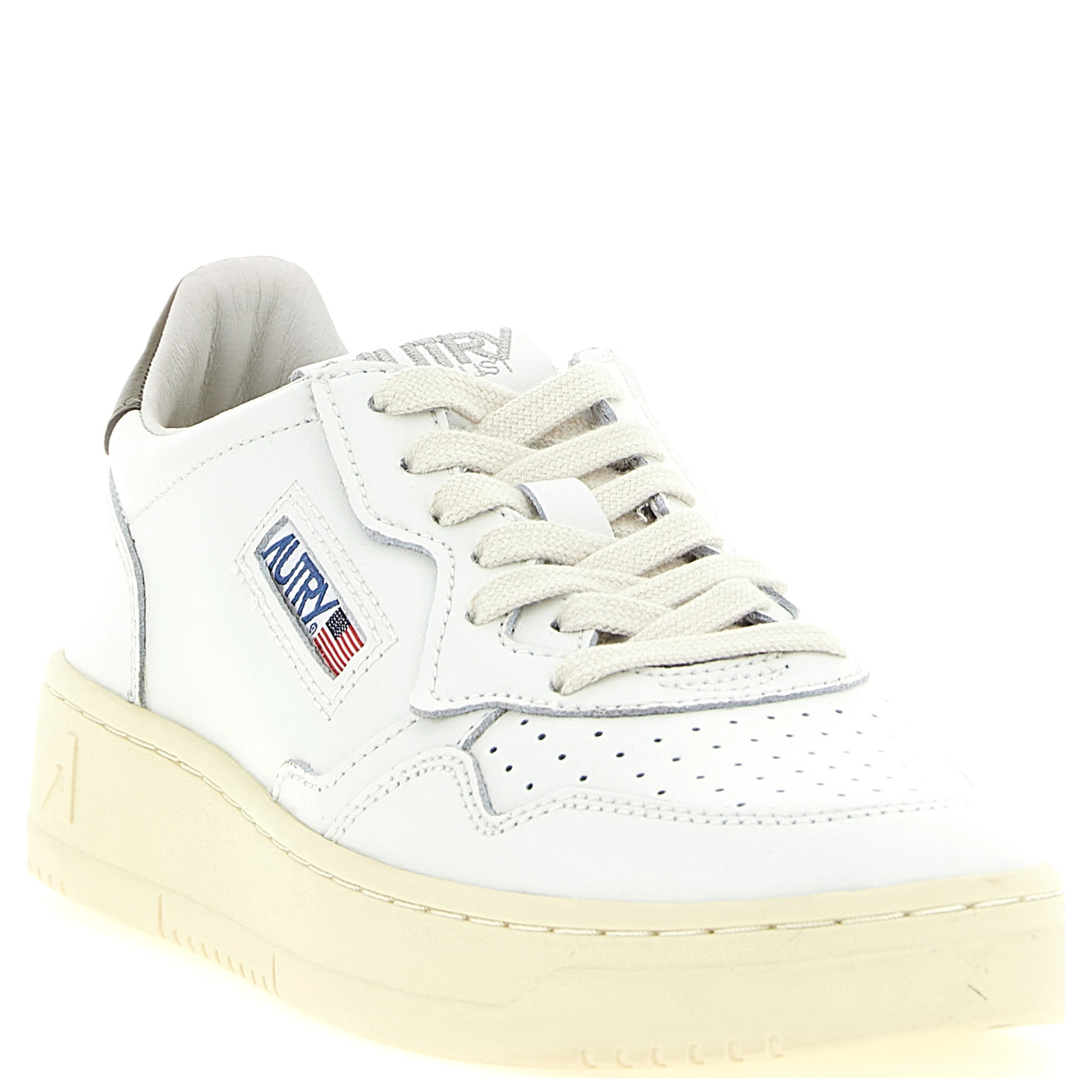 Bicolor Cowhide Low Top Sneakers