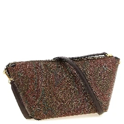 Brown Cotton Crossbody Bag