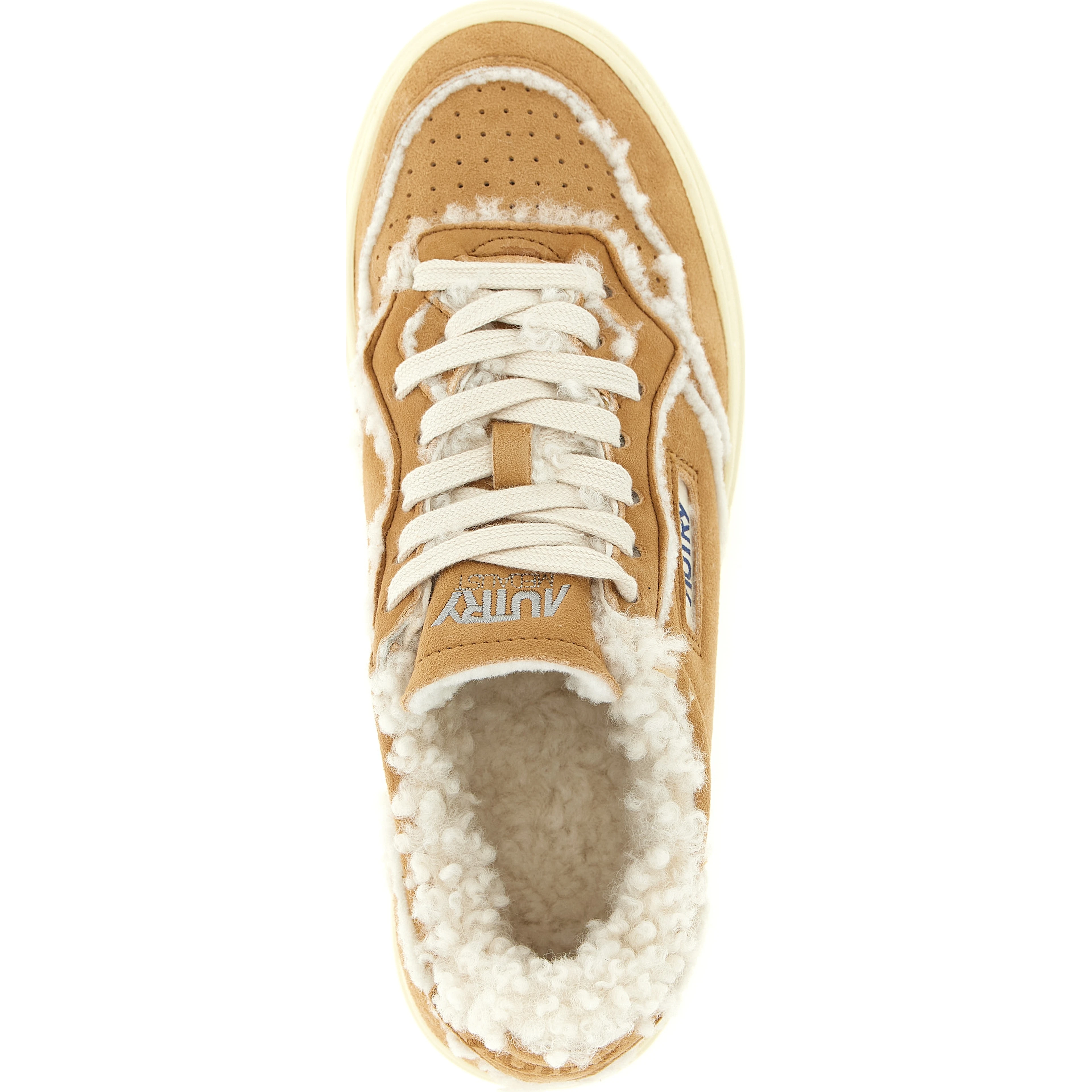 Brown Lambskin Low Top Sneakers
