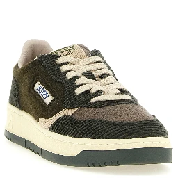 Brown Textile Low Top Sneakers