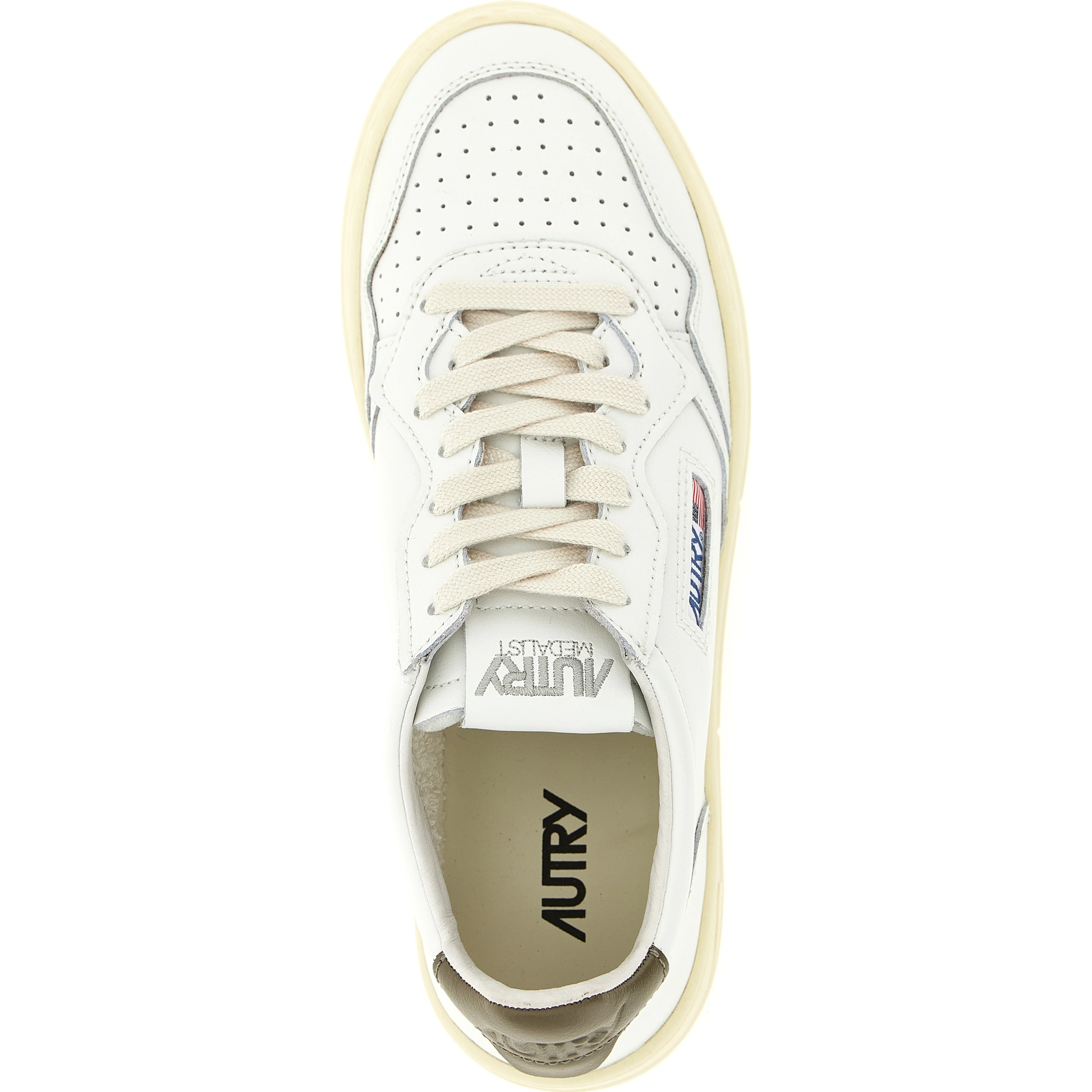 Bicolor Cowhide Low Top Sneakers