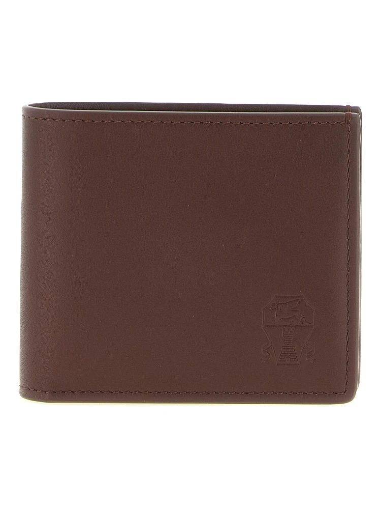 Brown Calfskin Leather Wallet