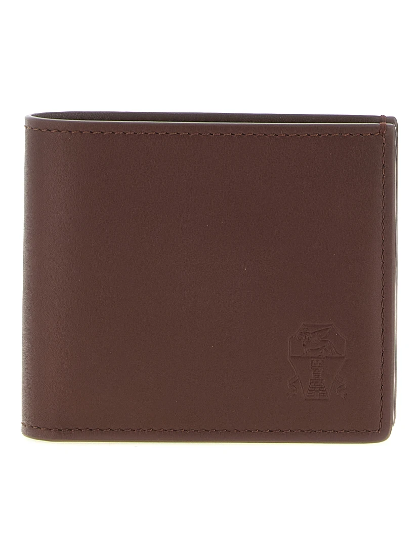 Brown Calfskin Leather Wallet