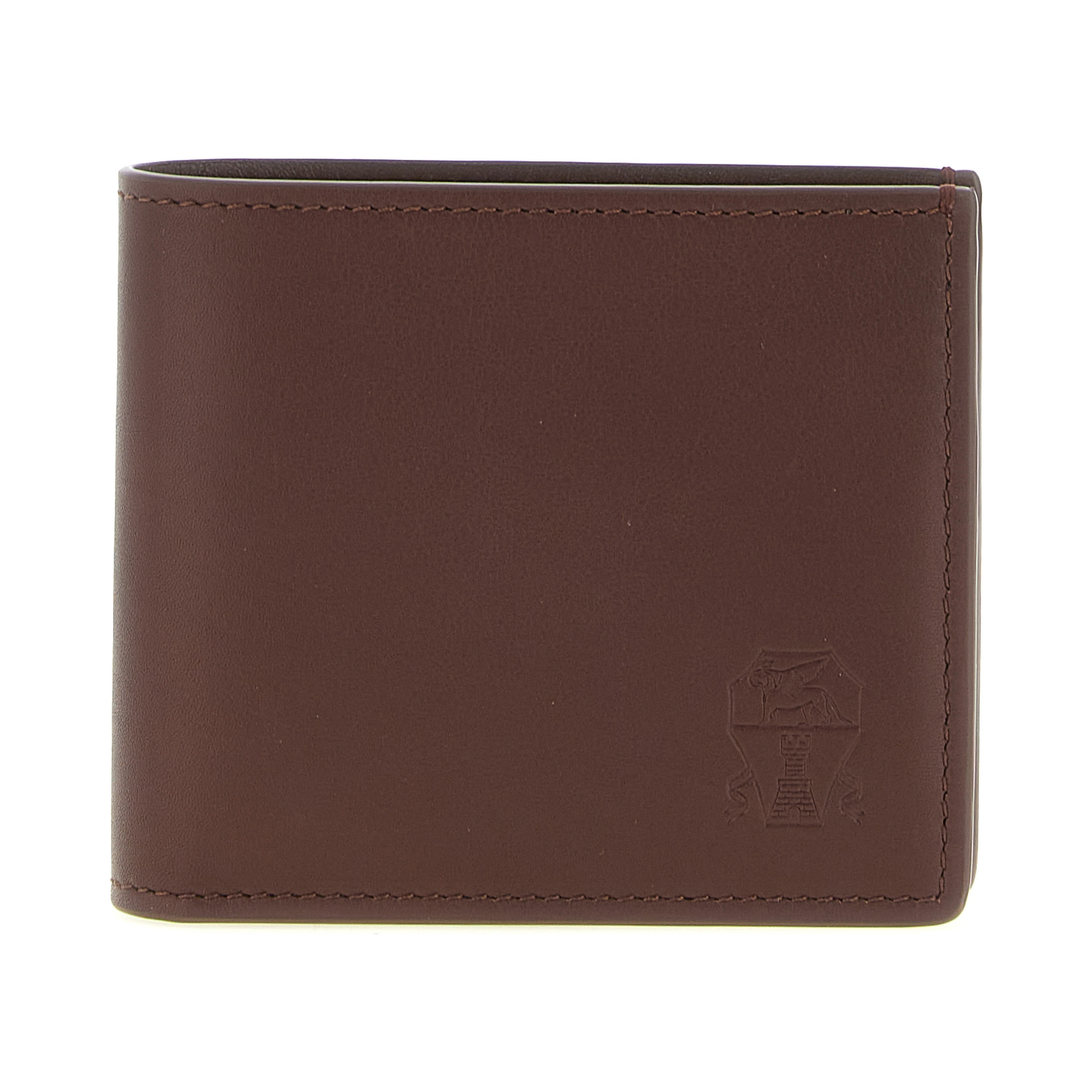 Brown Calfskin Leather Wallet