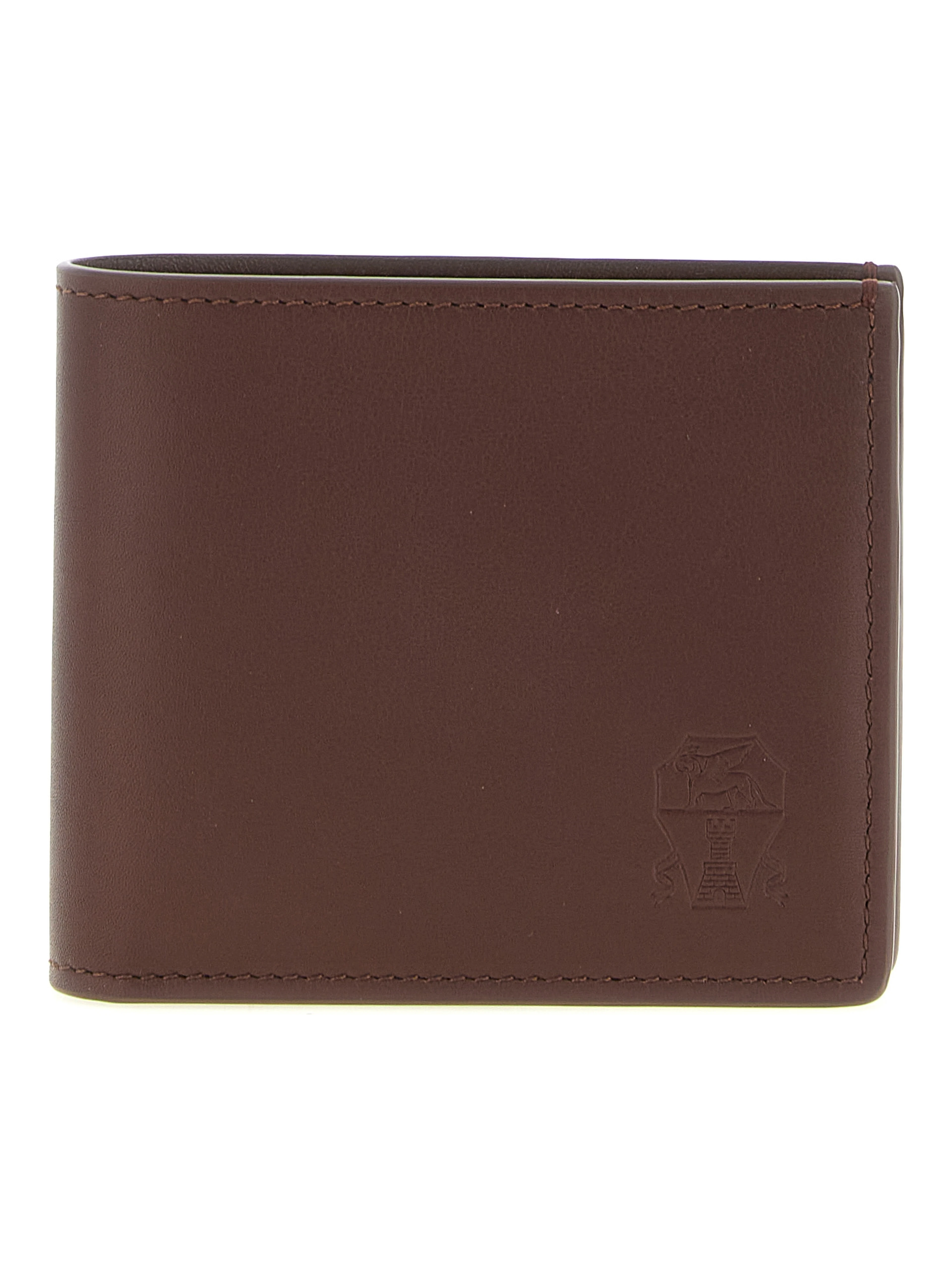 Brown Calfskin Leather Wallet
