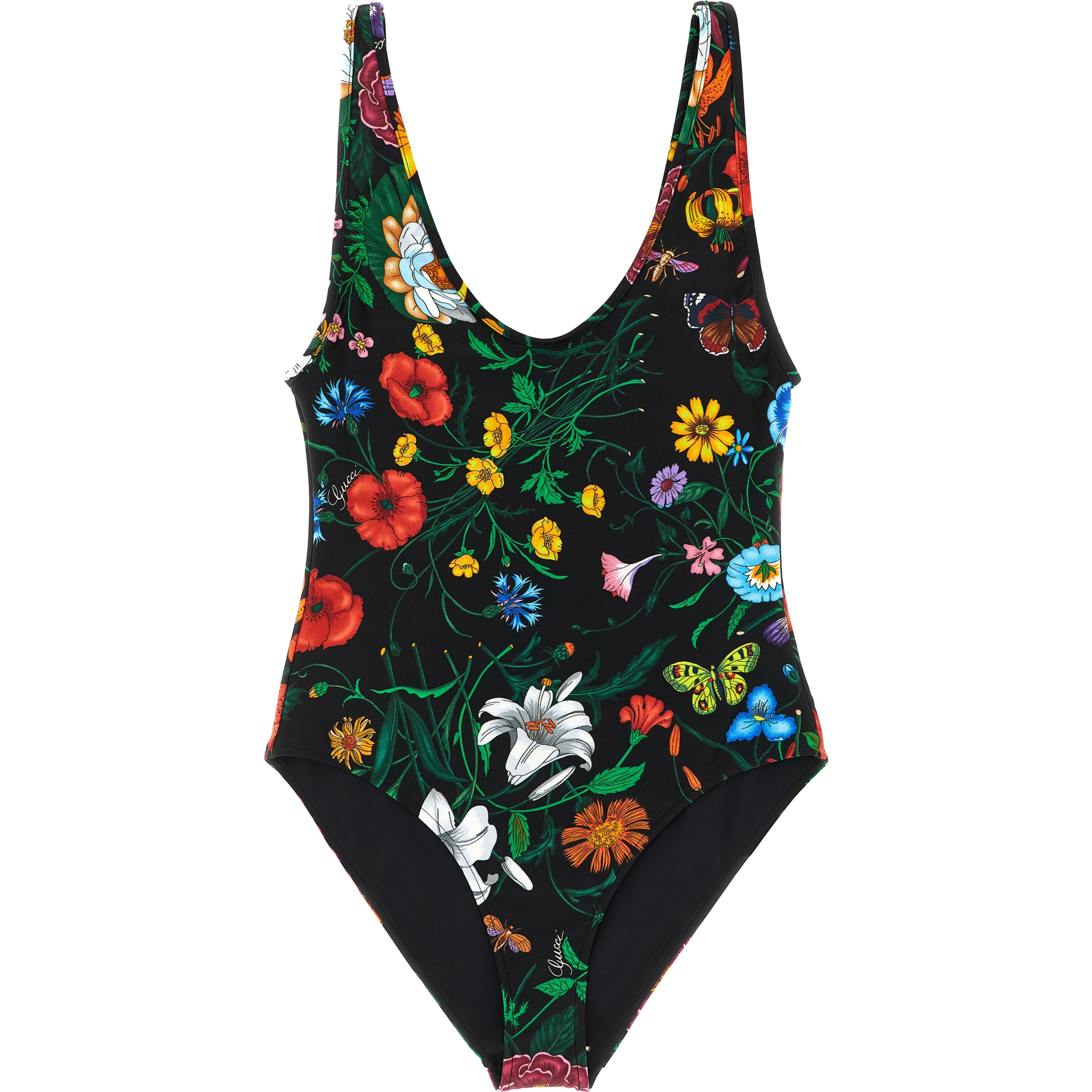 Black Polyamide One-Piece Swimsuit