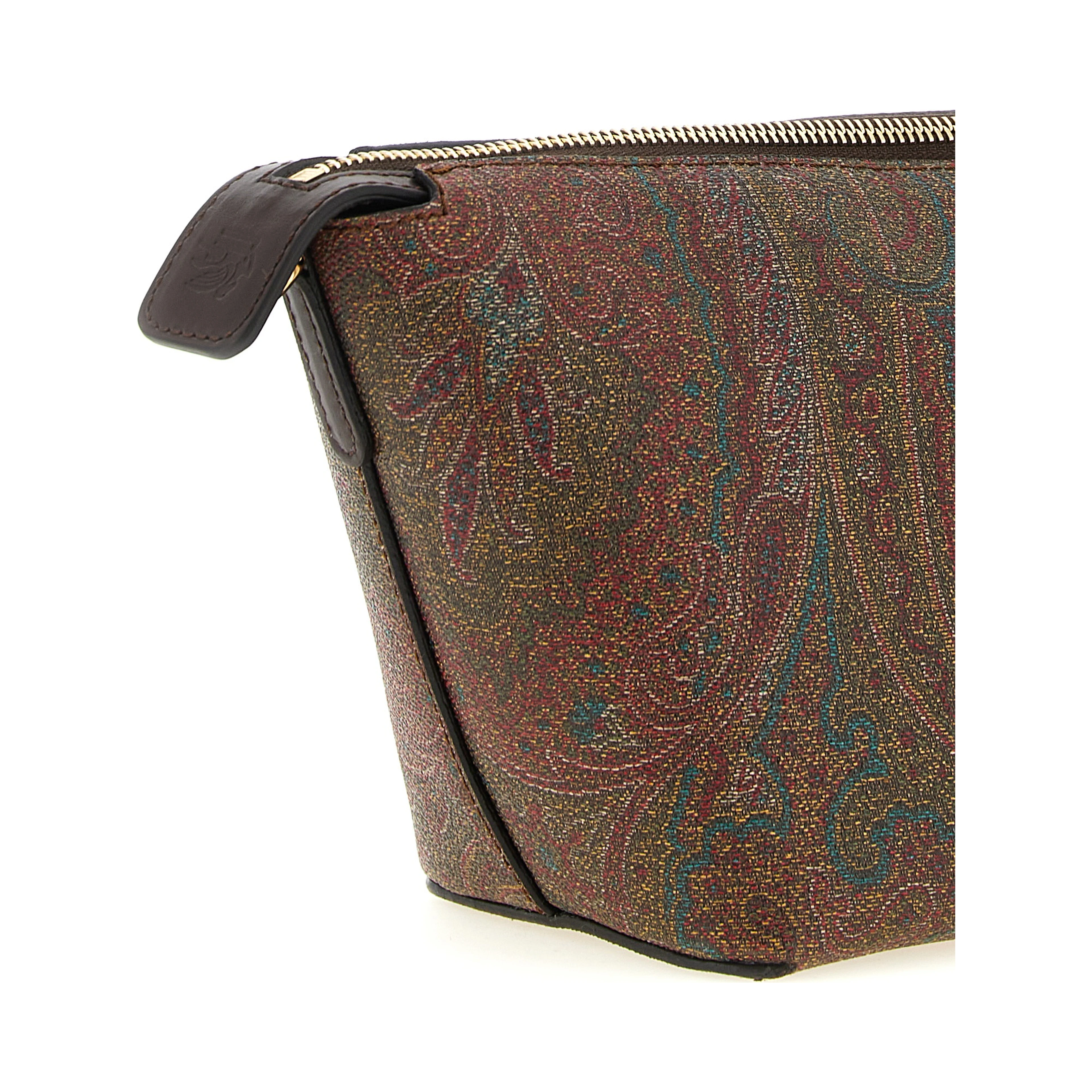 Brown Cotton Crossbody Bag