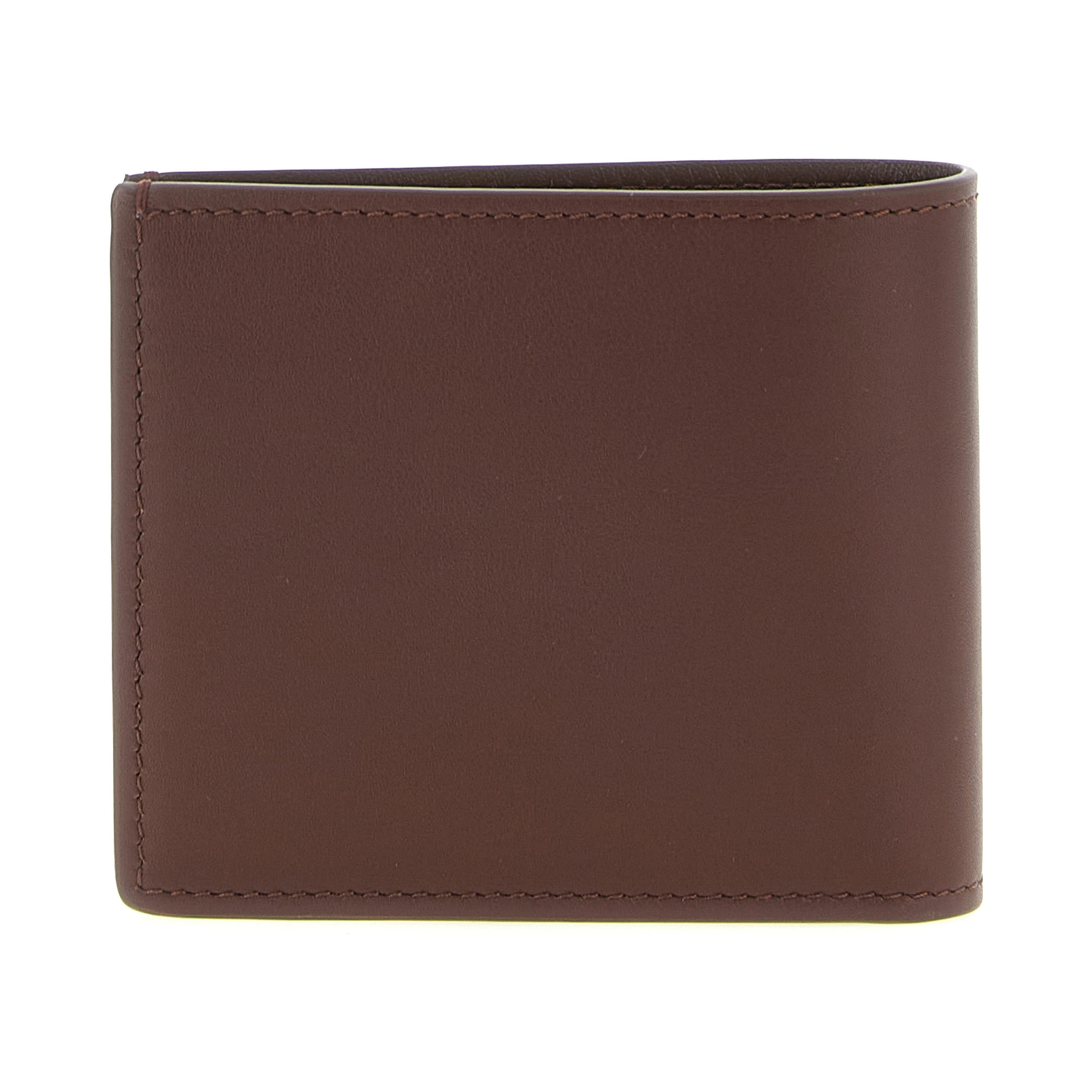 Brown Calfskin Leather Wallet