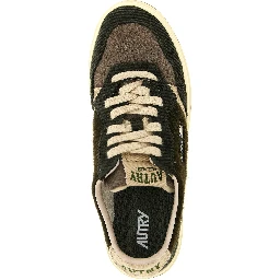 Brown Textile Low Top Sneakers