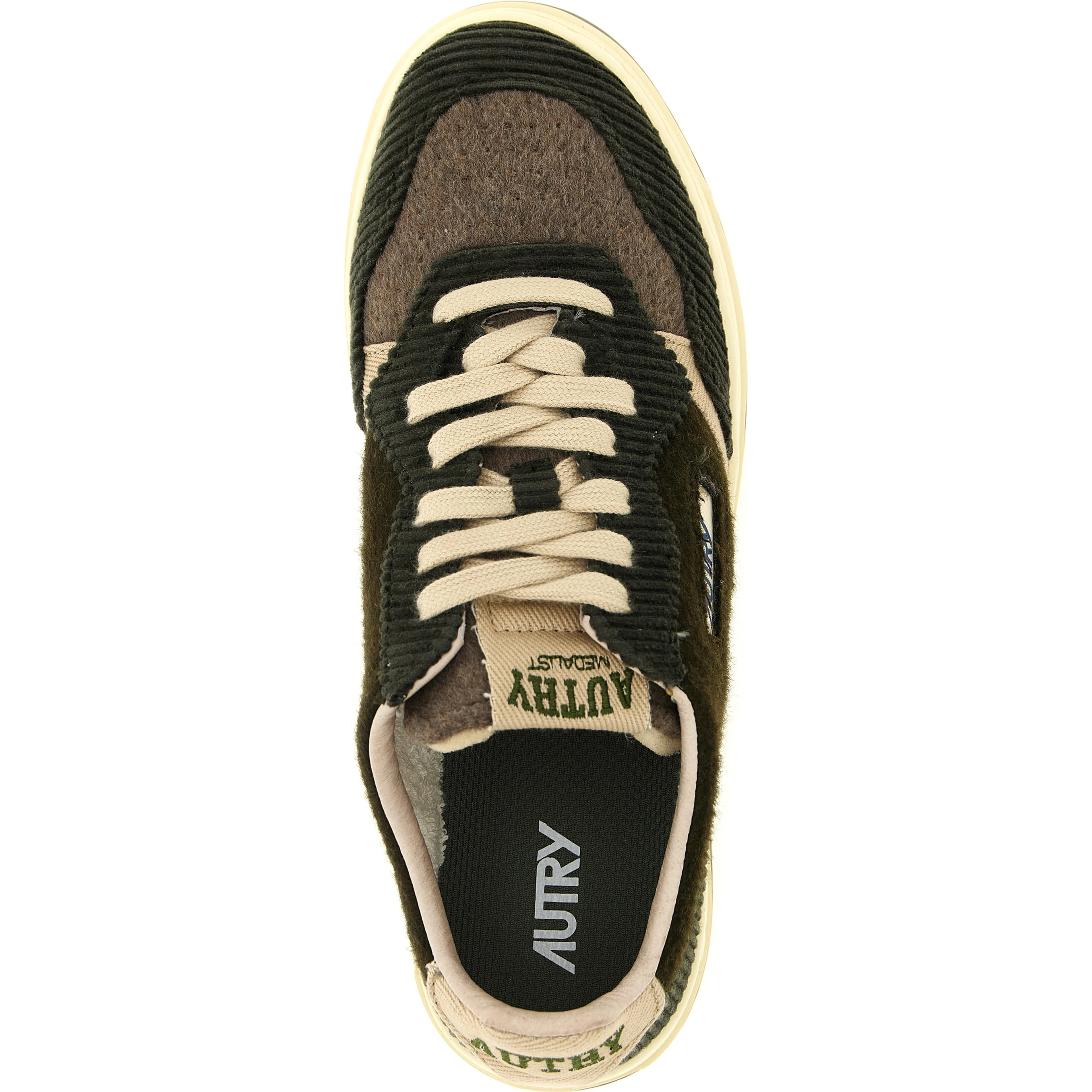 Brown Textile Low Top Sneakers