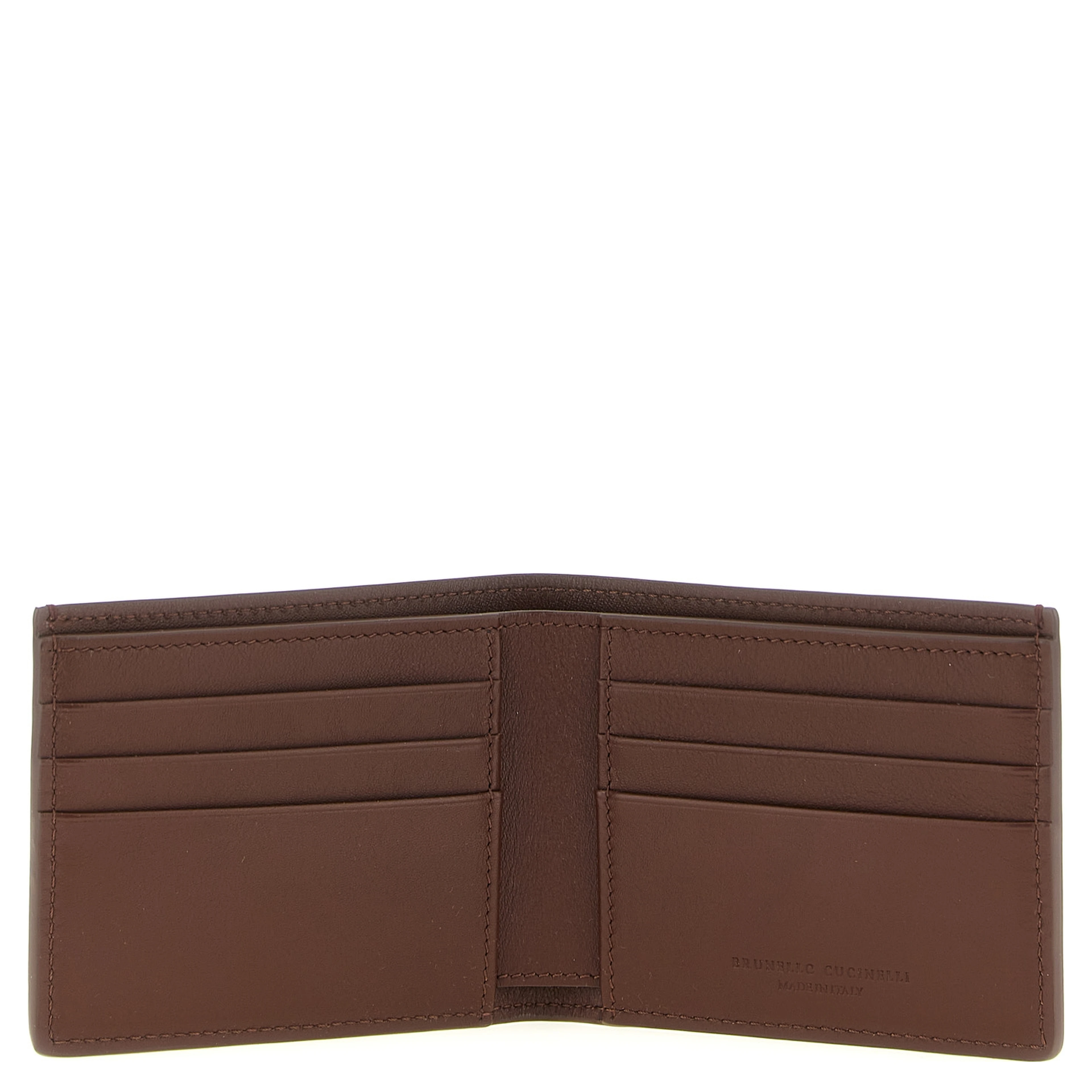 Brown Calfskin Leather Wallet