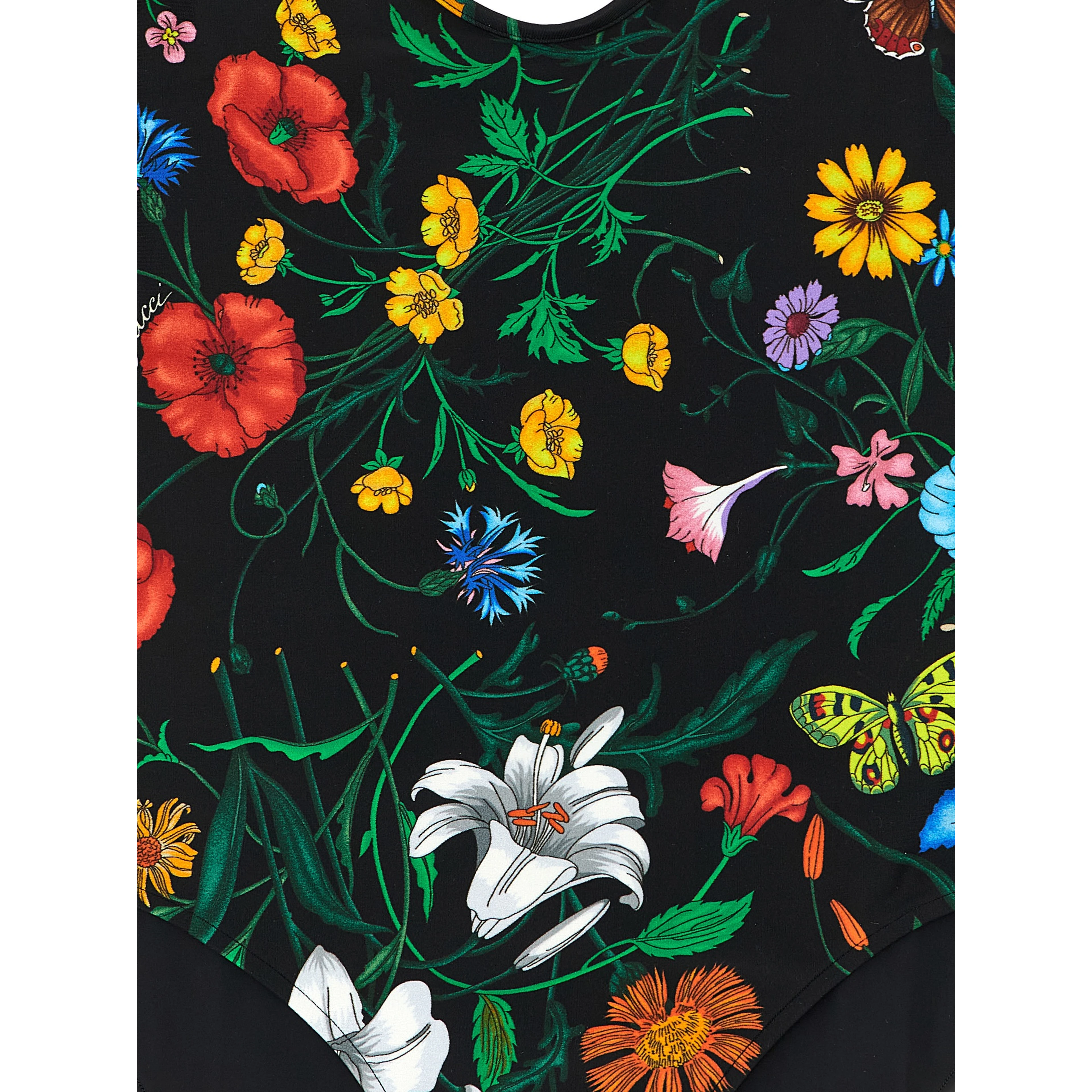Black Polyamide One-Piece Swimsuit