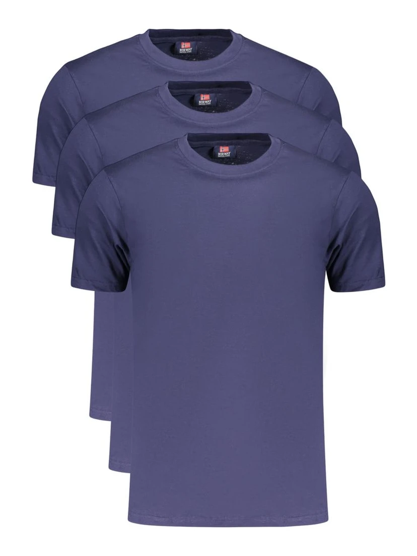 Blue Cotton Men's T-Shirt