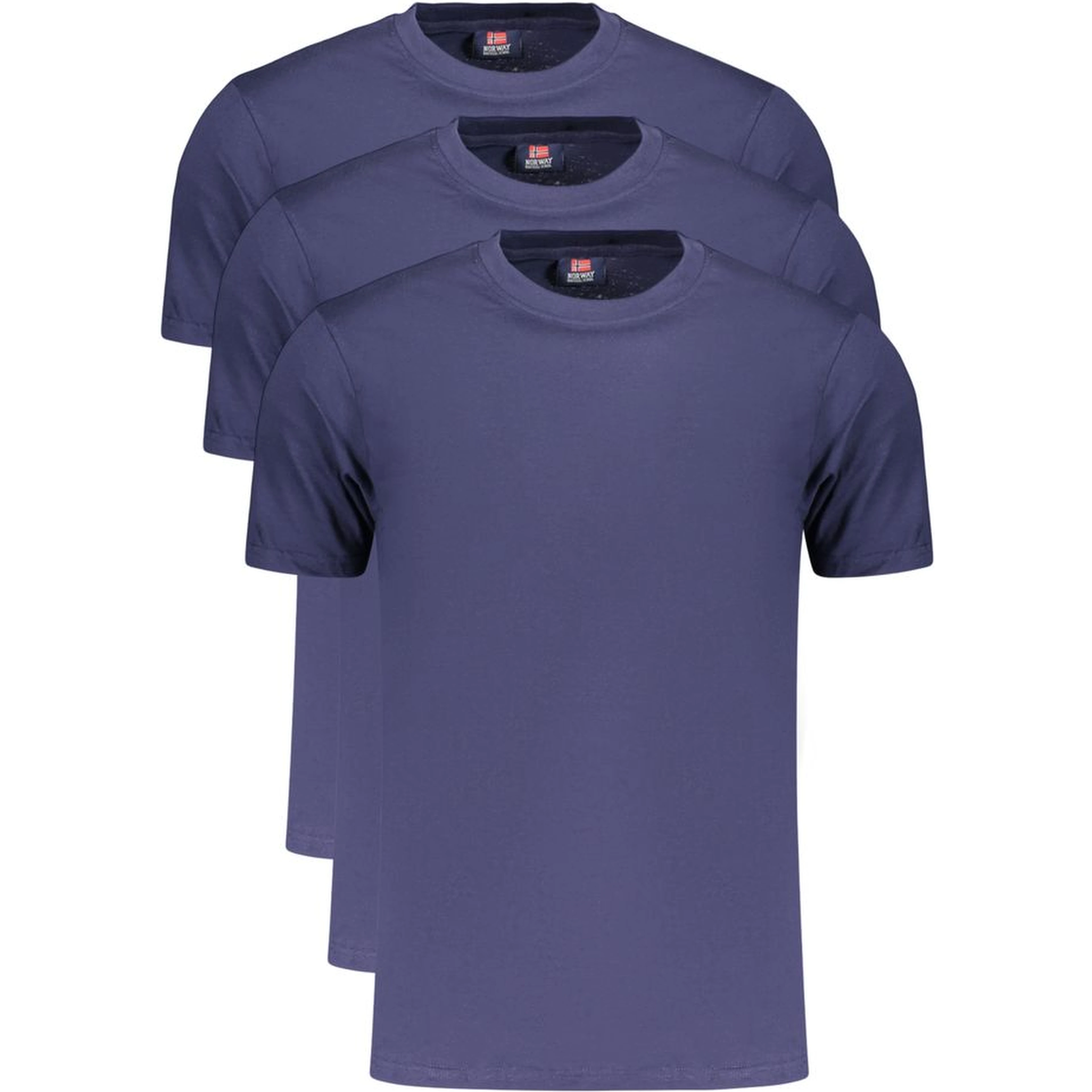 Blue Cotton Men's T-Shirt