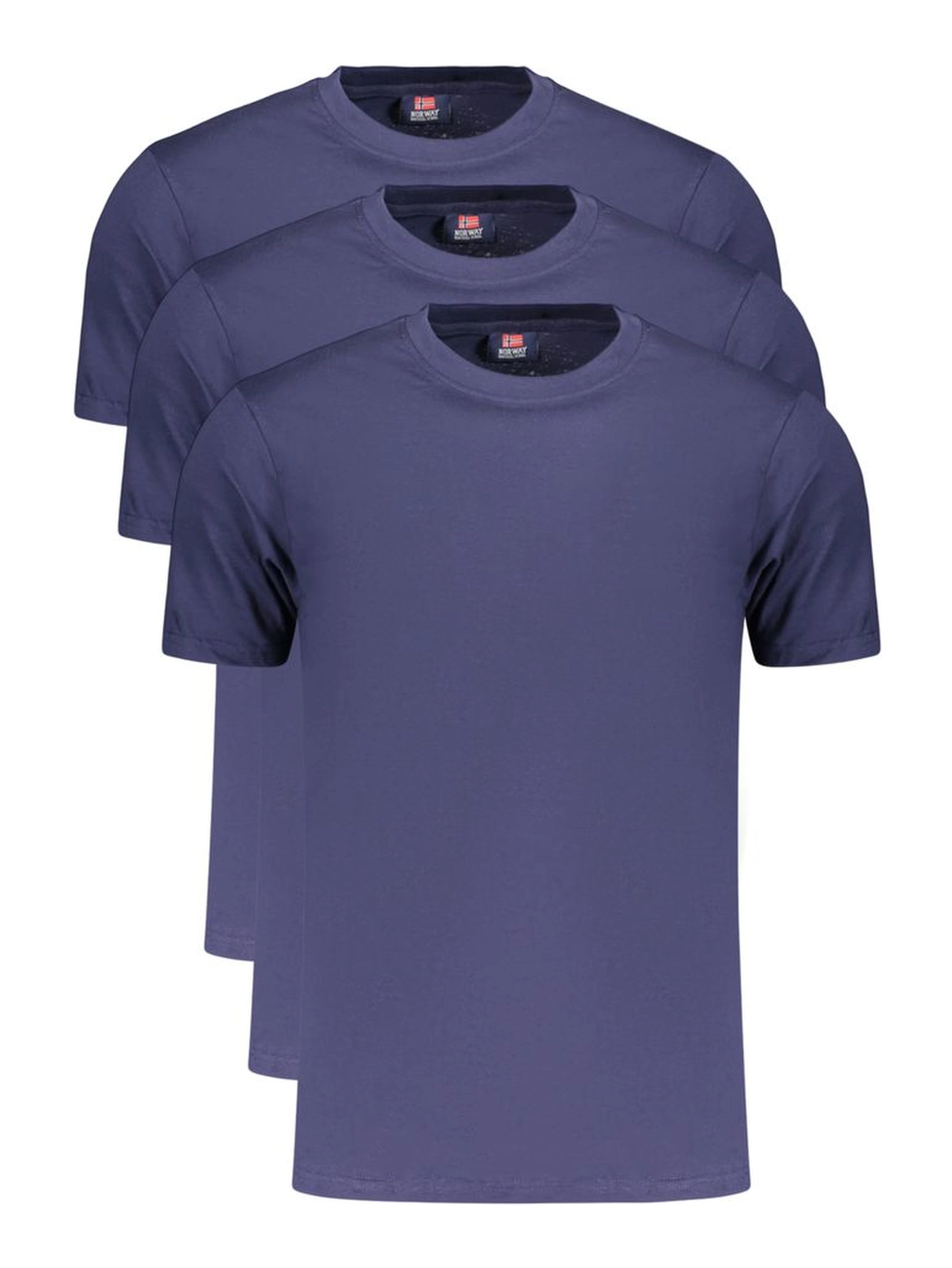 Blue Cotton Men's T-Shirt