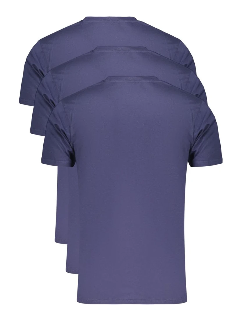 Blue Cotton Men's T-Shirt