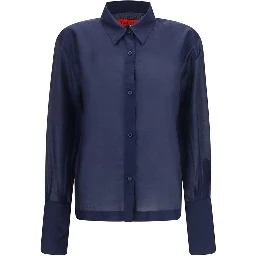 Blue Wool Oves Aries Dress Shirt